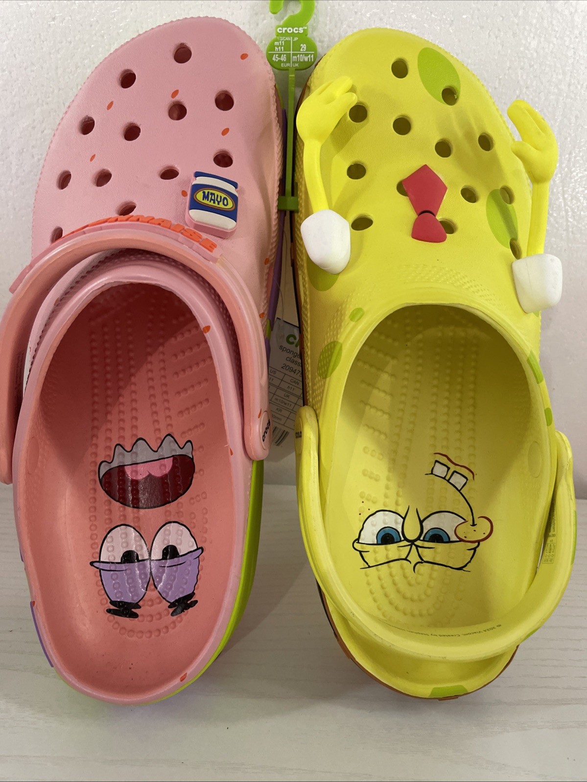 M11 Crocs SpongeBob & Patrick Clogs Shoes Unworn NWOT