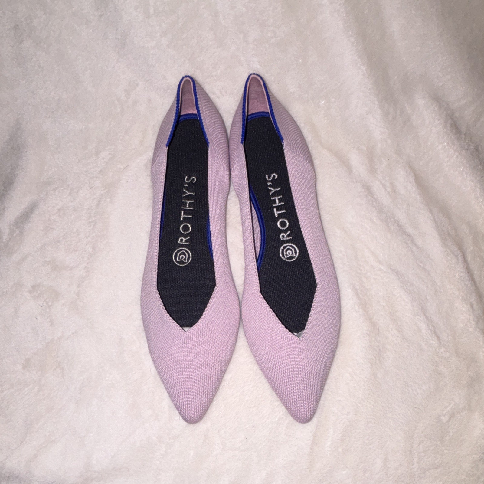 Rothy’s Women’s Pink Knit Pointed Toe Slip-On Flat US 7.5 (A3)