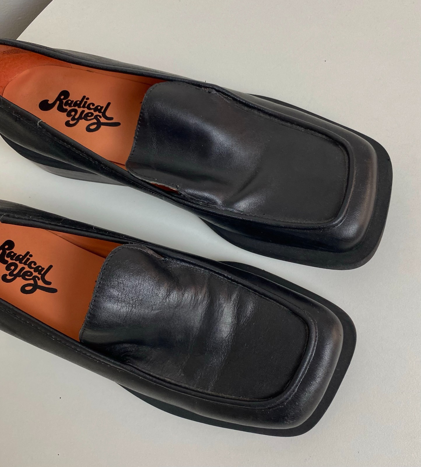 Size 39 [ Radical Yes ] Misia Leather Square Toe Loafer