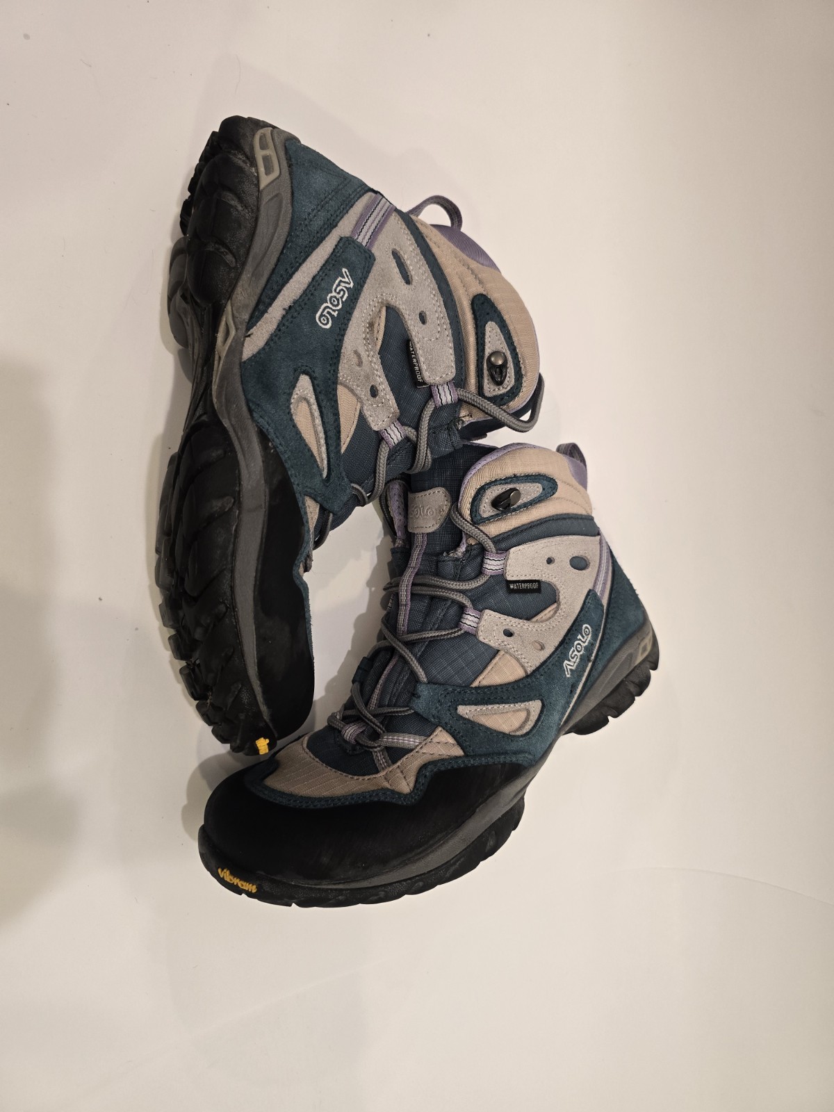 Asolo Women’s Waterproof Ankle Hiking Boots Lace-Up Colorblock Teal US 8.5
