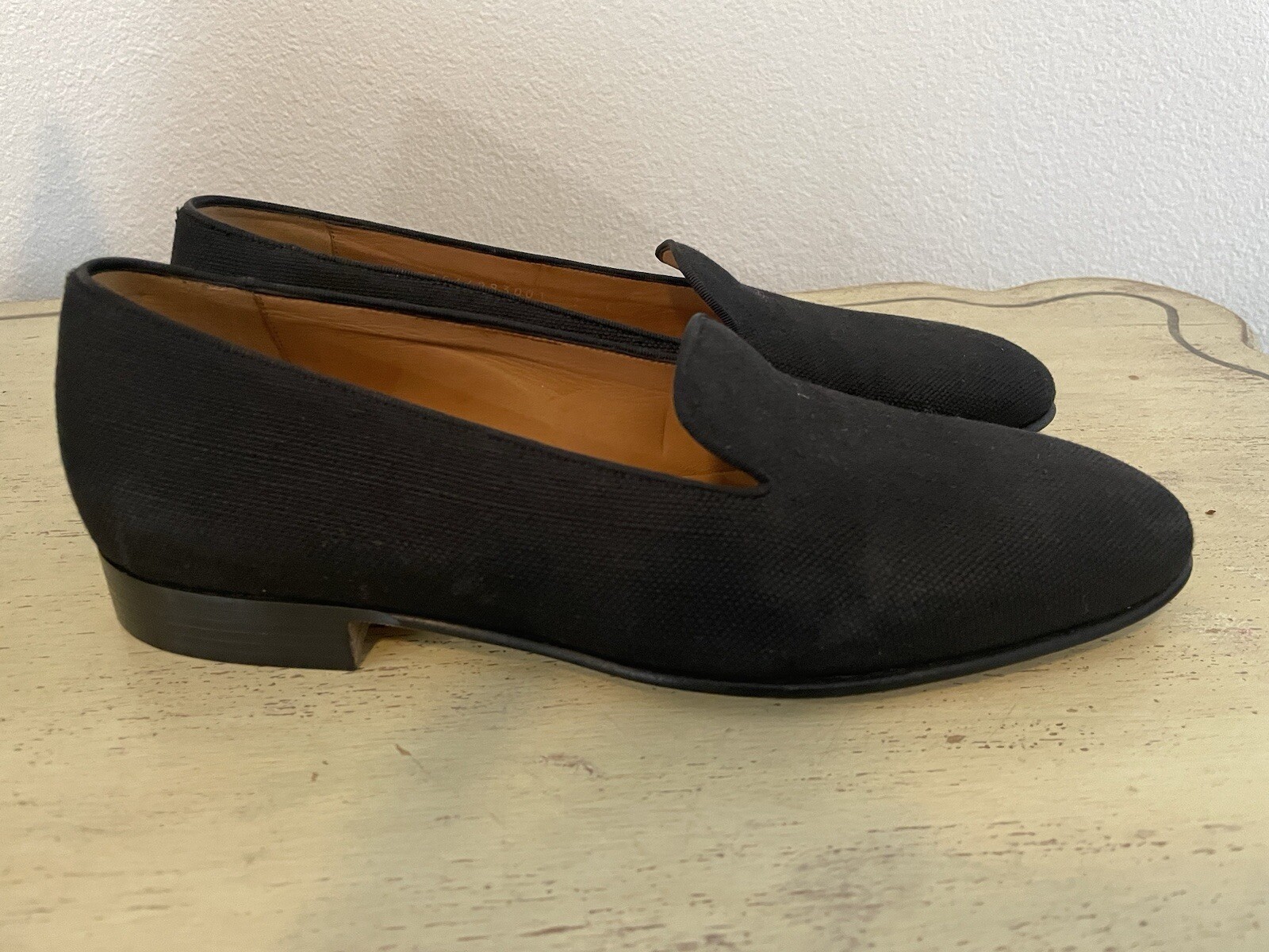 Ralph Lauren Collection Made in Italy Alonzo Smoking Loafer in Black 7 E $695
