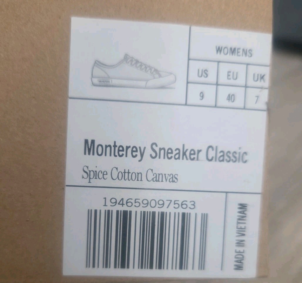 SeaVees Monterey Sneaker Classic Woman’s Size 9 Spice Cotton Canvas NEW WITH BOX