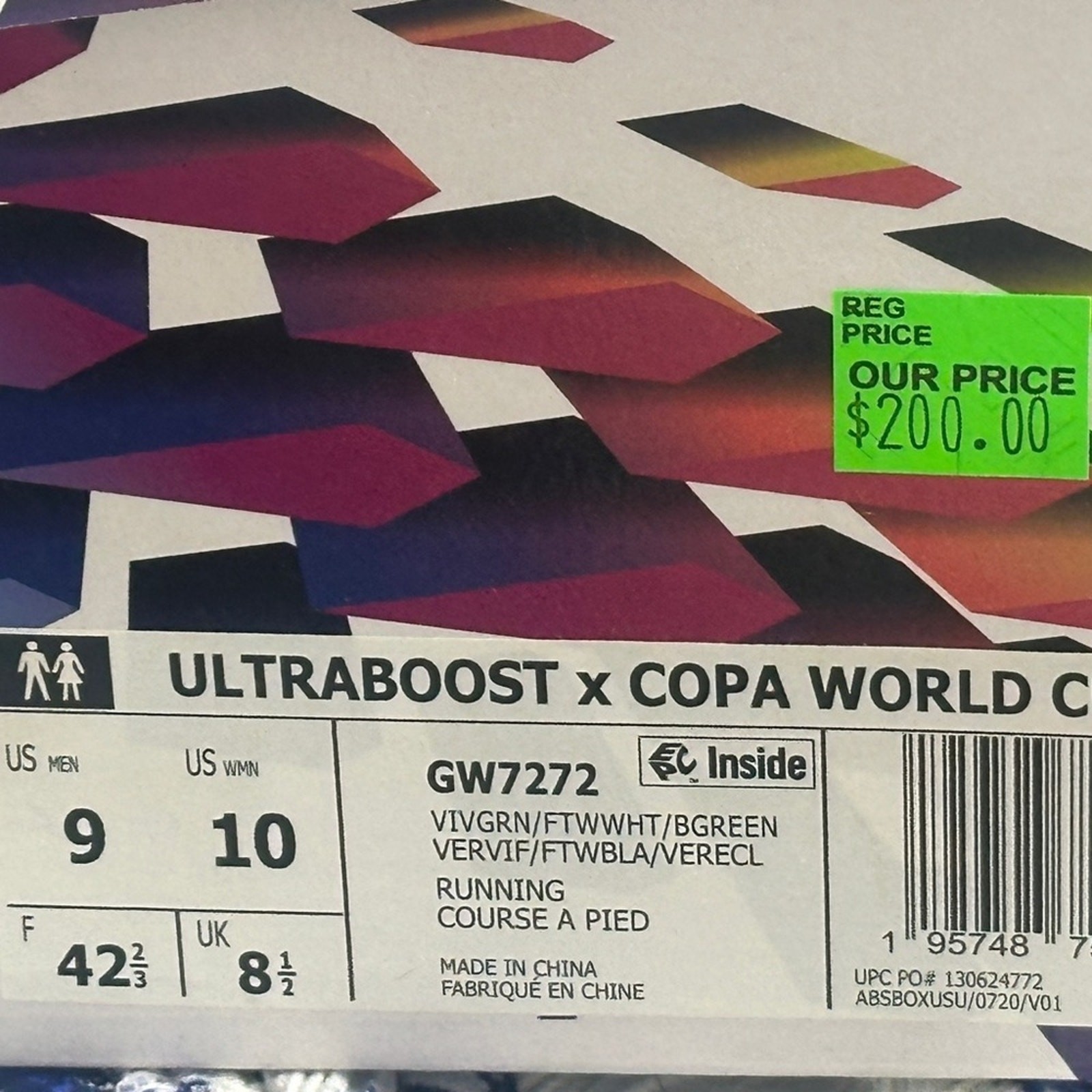 Adidas Ultraboost Copa World Cup Mexico Green and White Sneakers NWT
