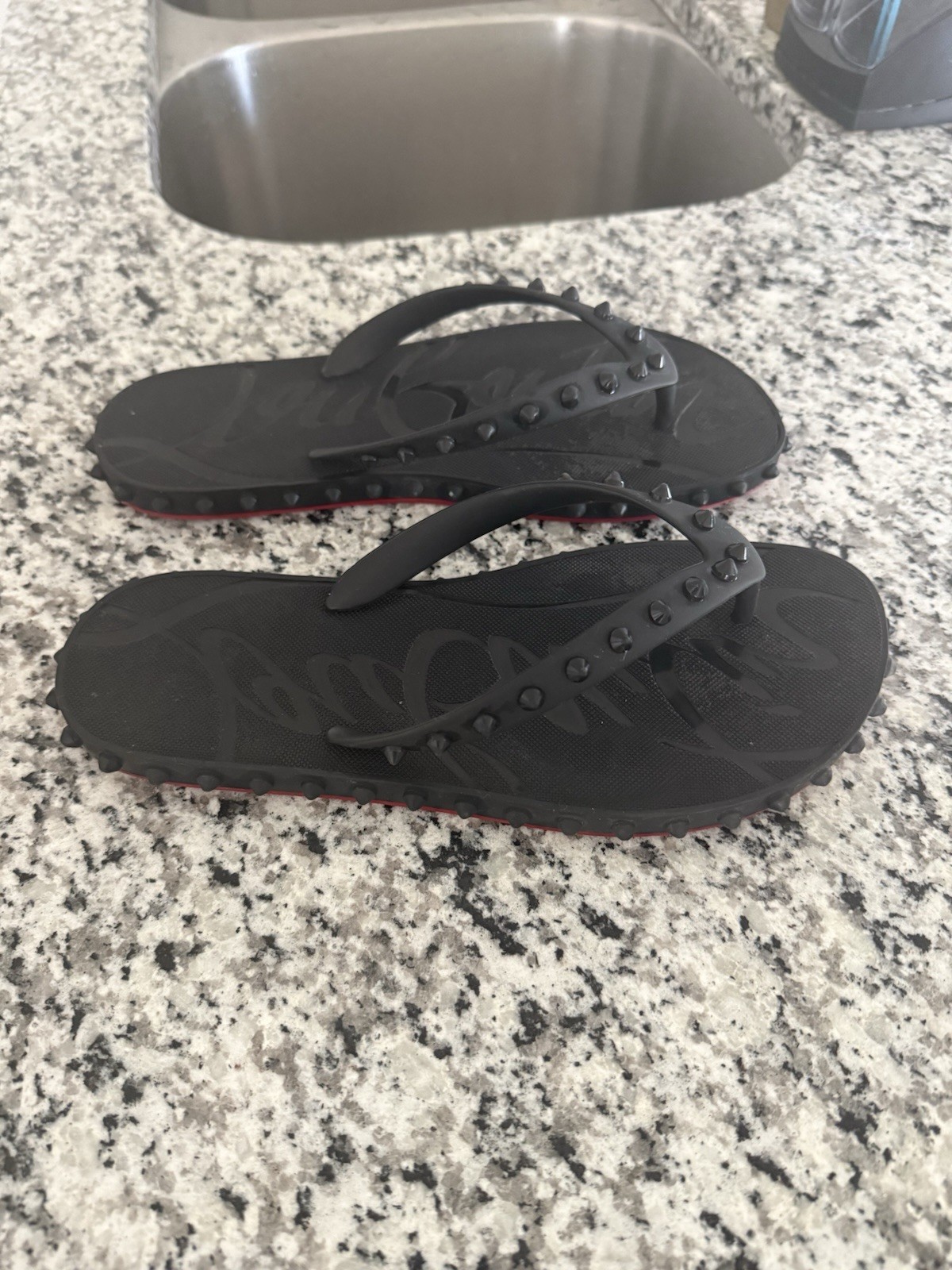 Christian Louboutin Donna Spike Flip Flops size 40