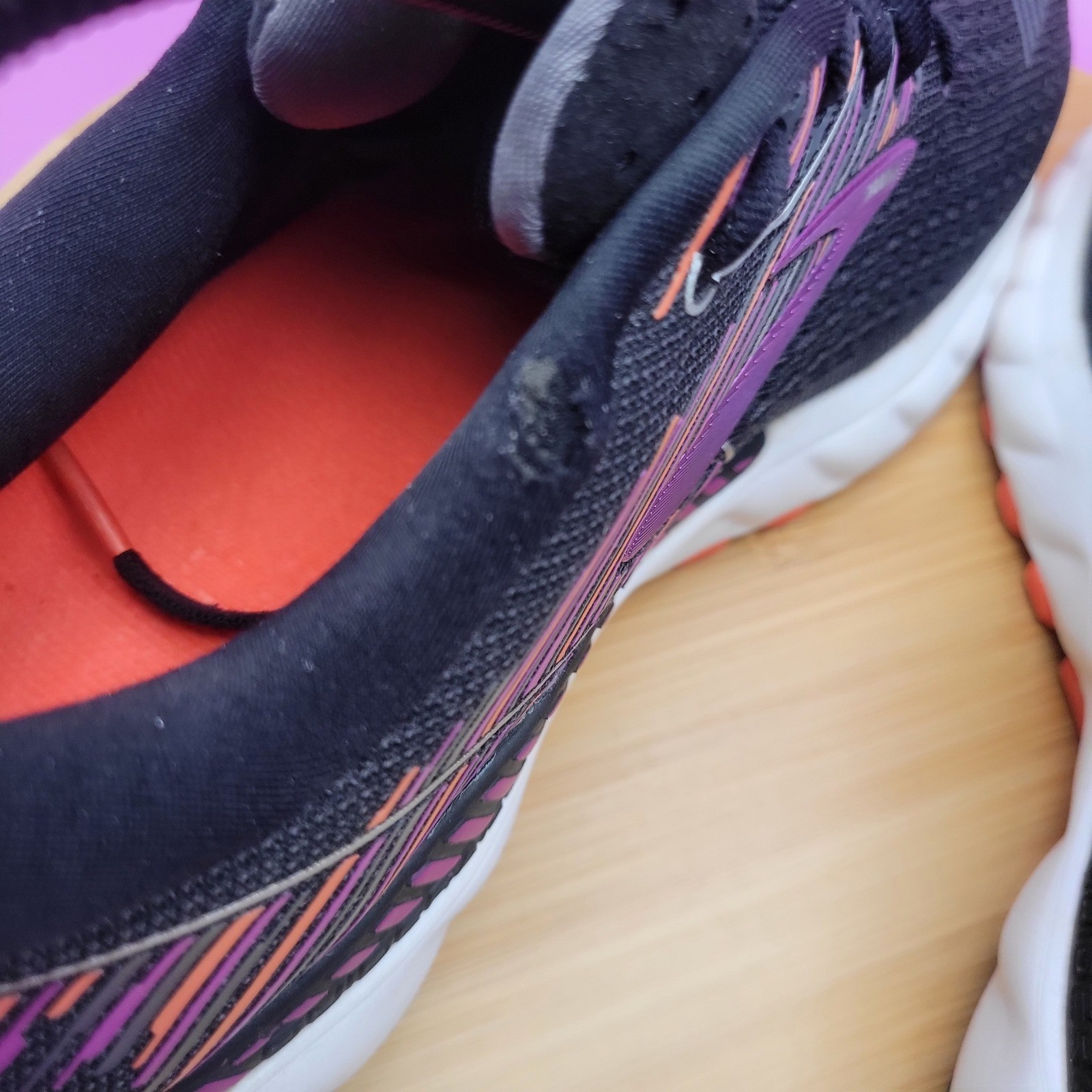Brooks Adrenaline GTS 19 Womens Running Shoes Black Purple Coral 1202842A080 10N