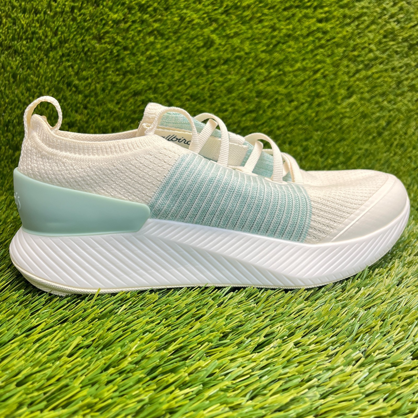Allbirds Tree Glider Womens Size 9 Ivory Blue Athletic Running Shoes Sneakers