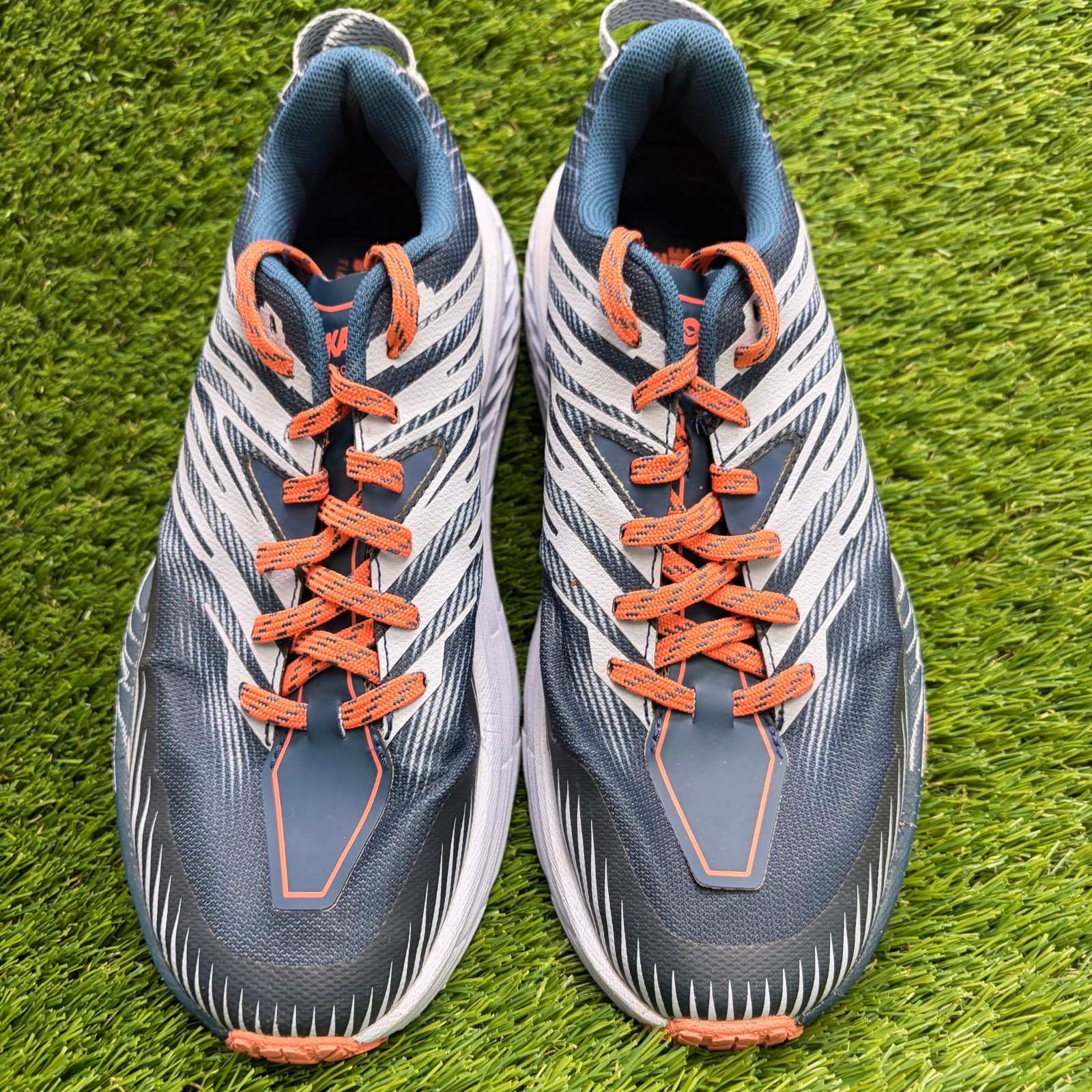 Hoka One One Speedgoat 4 Womens Size 8 Blue White Athletic Running Shoes Sneaker