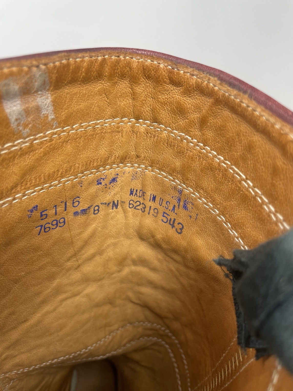 RARE Vintage 70s Frye Campus Boots Longhorn Stitched Burgundy 8 n Narrow