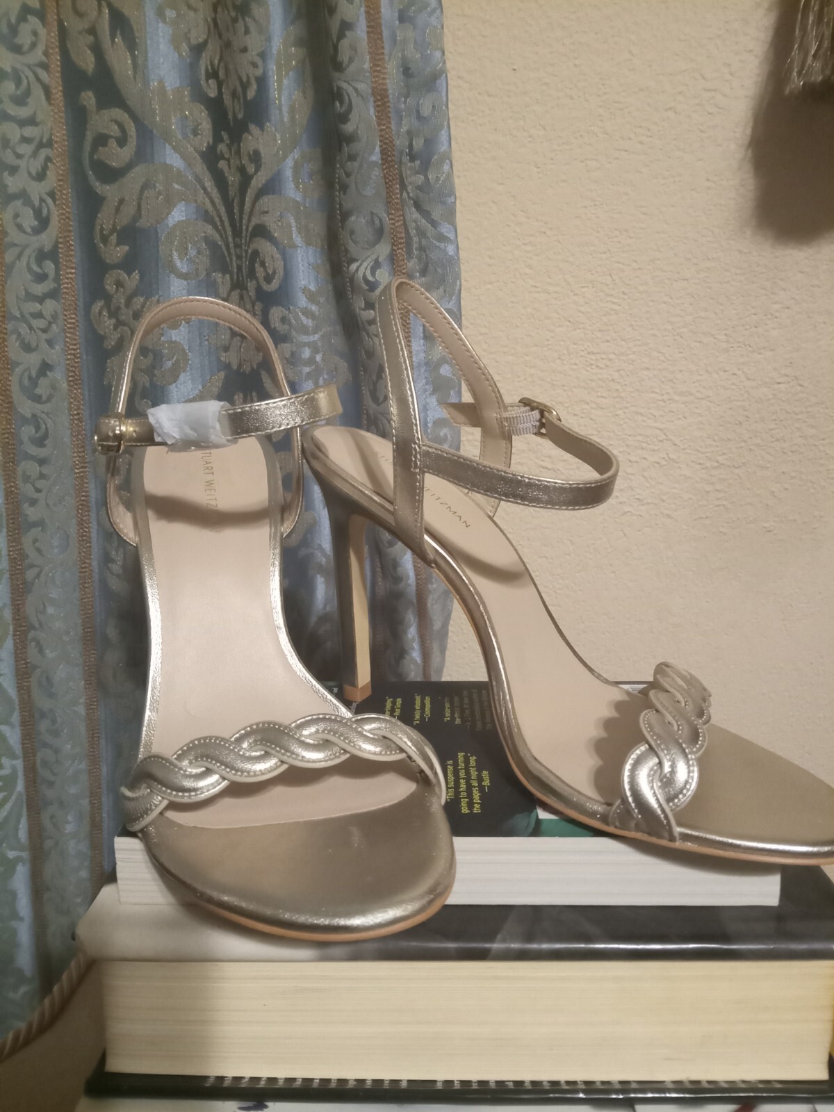 Stuart Weitzman Twistie Sandal Leather Ankle Strap High Heels Size 9.5 $295