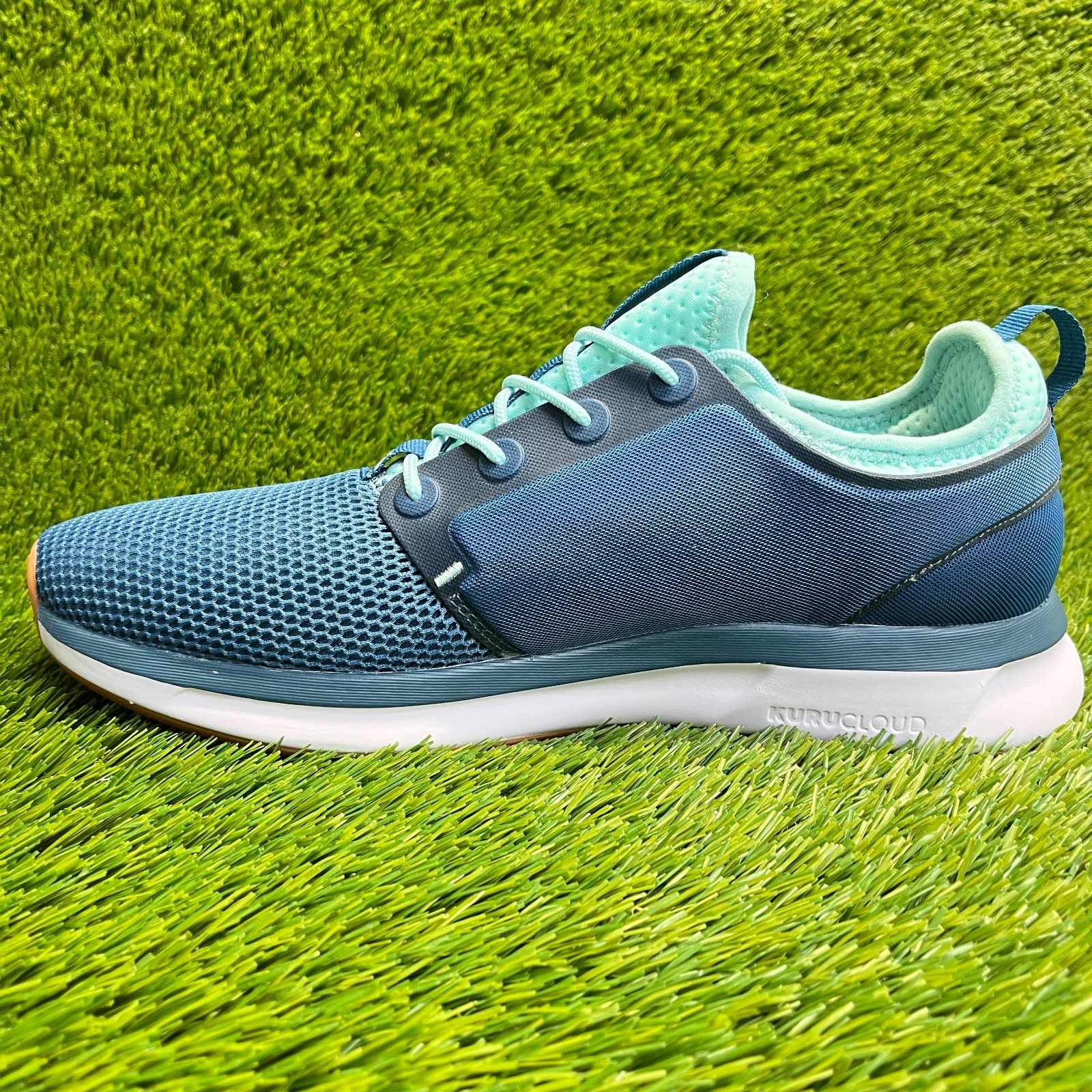 Kuru Atom Womens Size 11.5D Blue Black Athletic Running Walking Shoes Sneakers