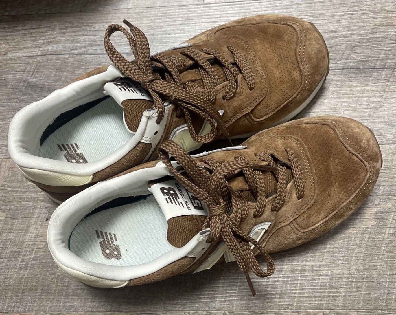 New Balance 574 True Brown Classics Suede Women 11 9.5 Men Used Good Condition