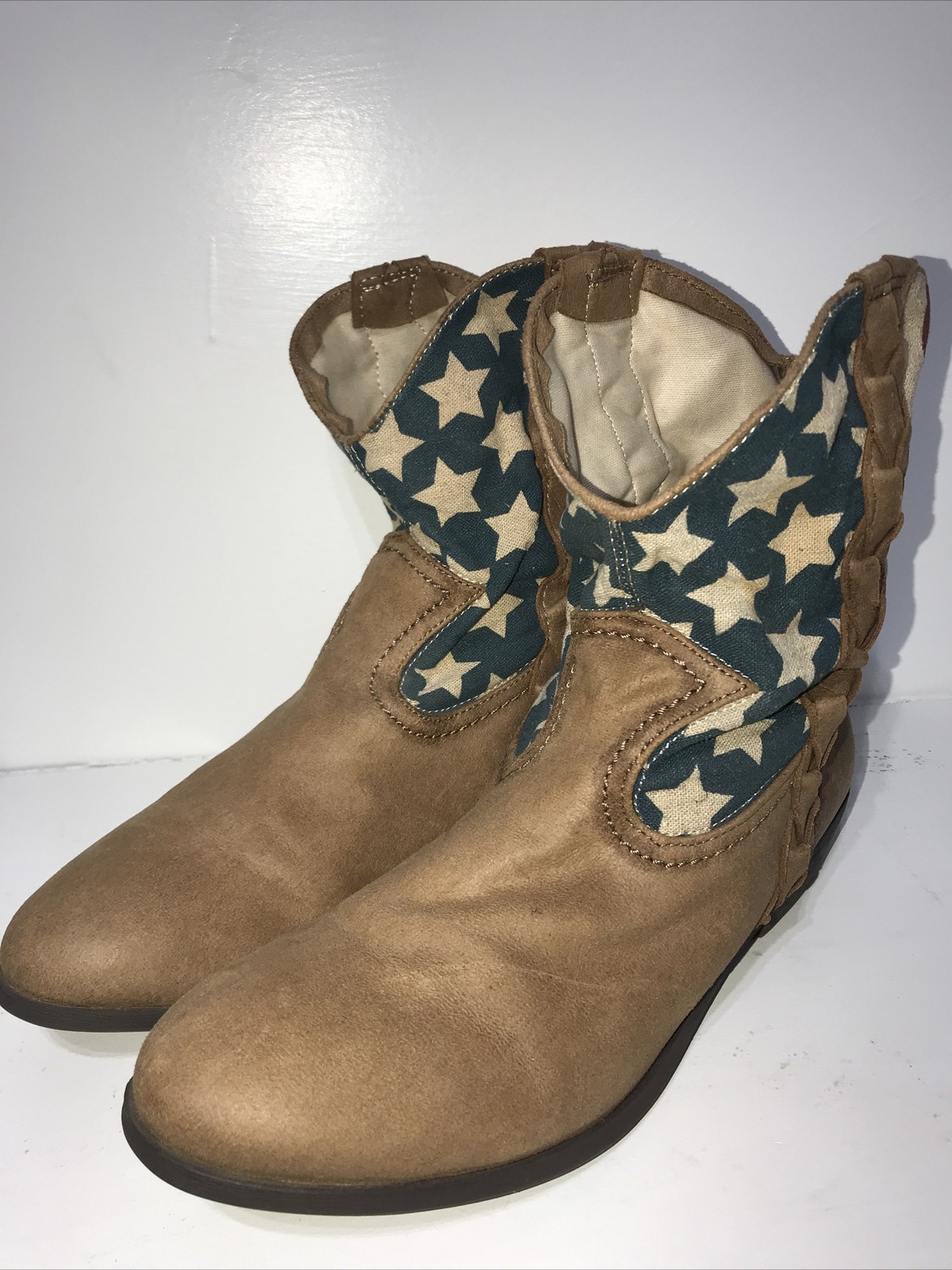 American Rag Americana Cowgirl Rodeo Bootie SZ 9/10 USA Patriotic