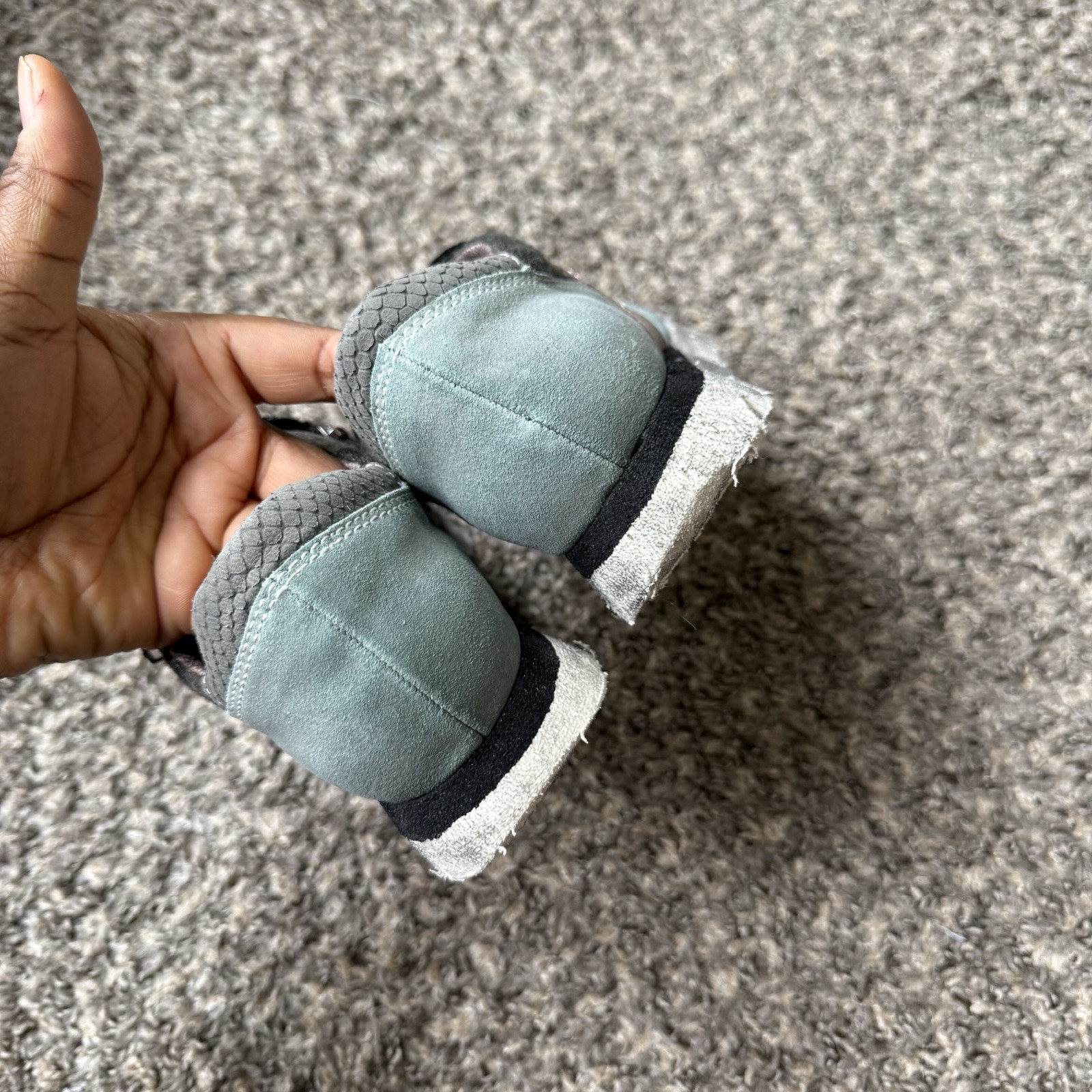 OTBT Sewell 6.5 M Sneakers Shoe Leather Fabric Zip Slip-on Athleisure Camo Blue