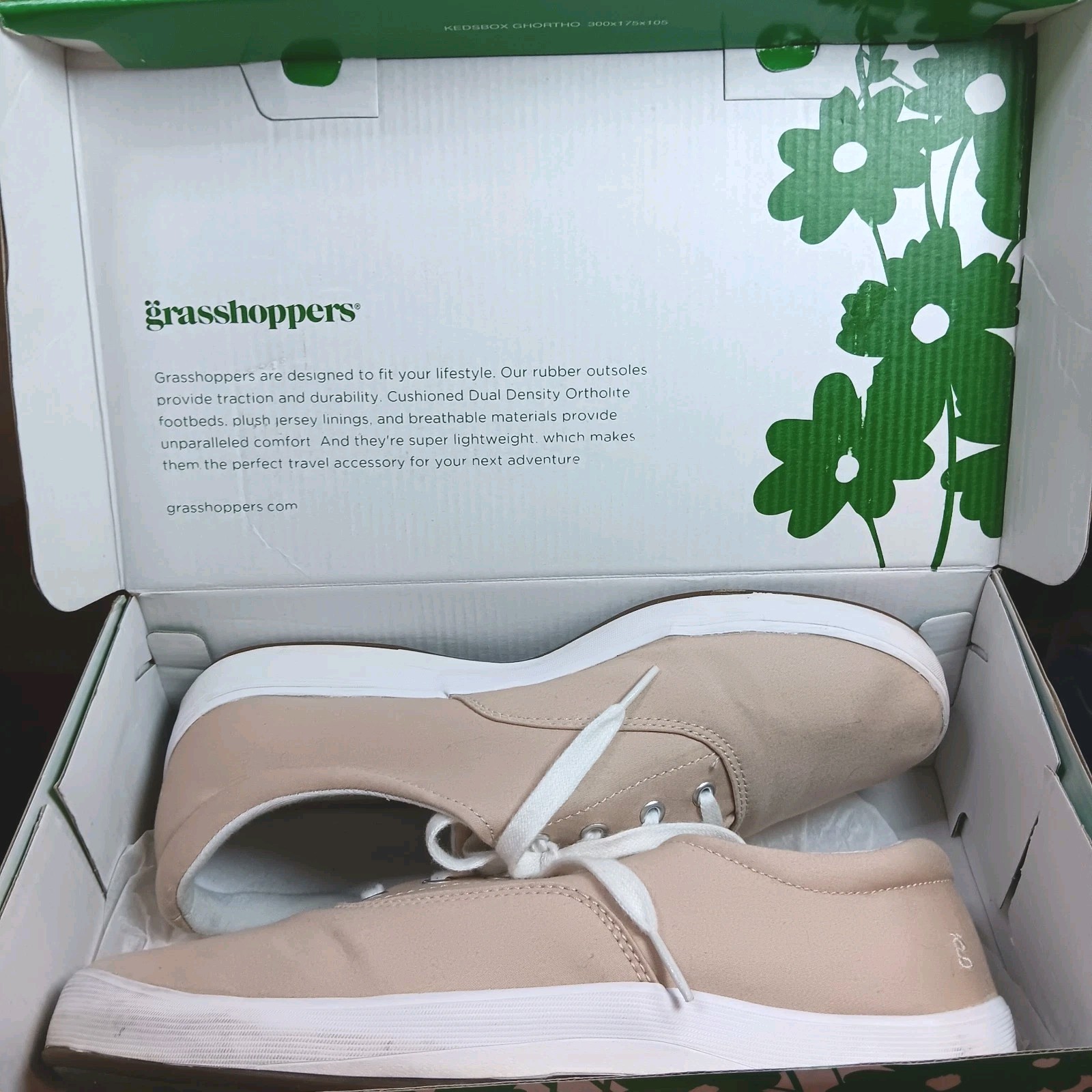 New With Box Grasshoppers Janey Memory Foam Orthopedic Comfort Sneaker 9.5 W