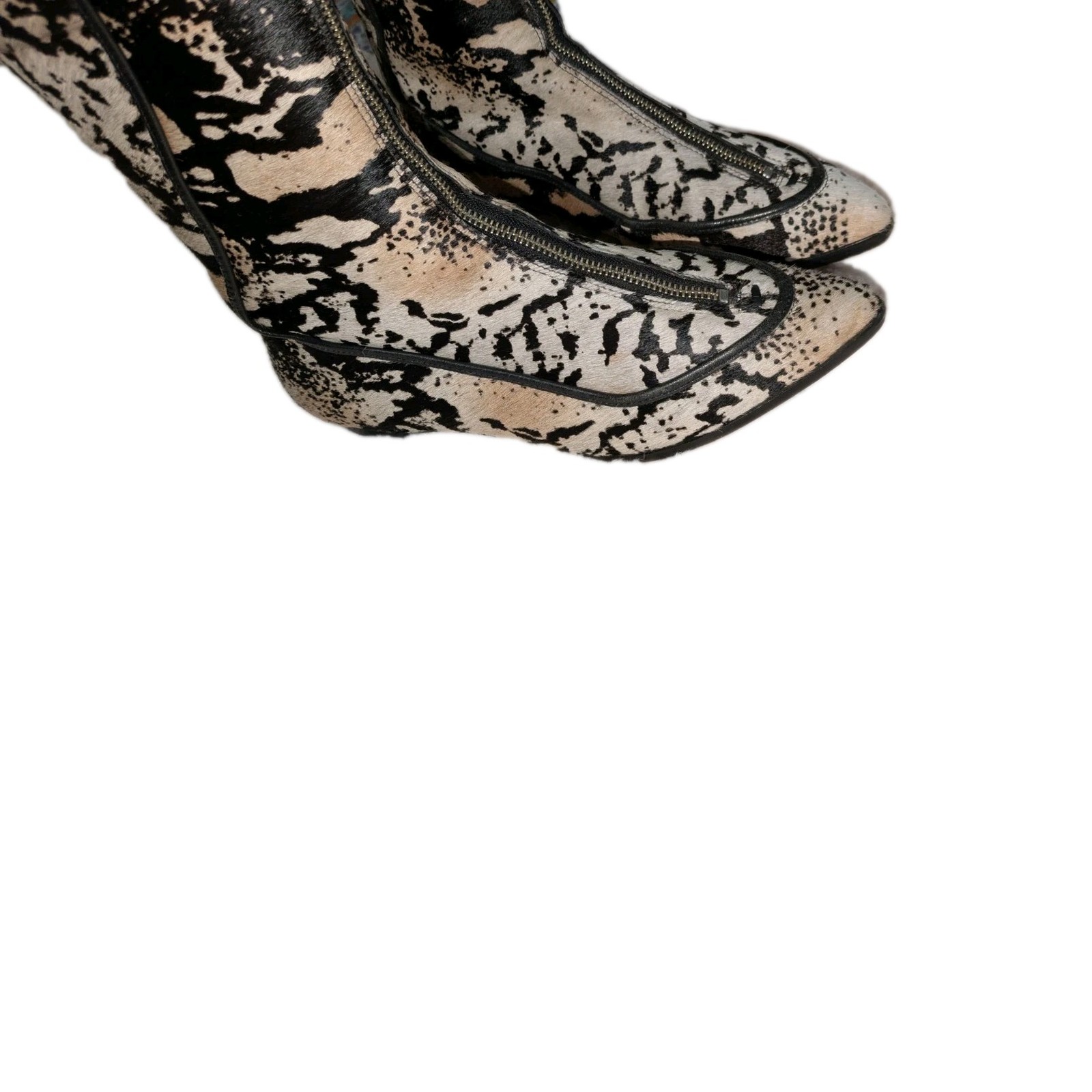 Derek Lam 10 Crosby Calf Fur Animal Print Tall Boots- Good Pre-owned Condition!