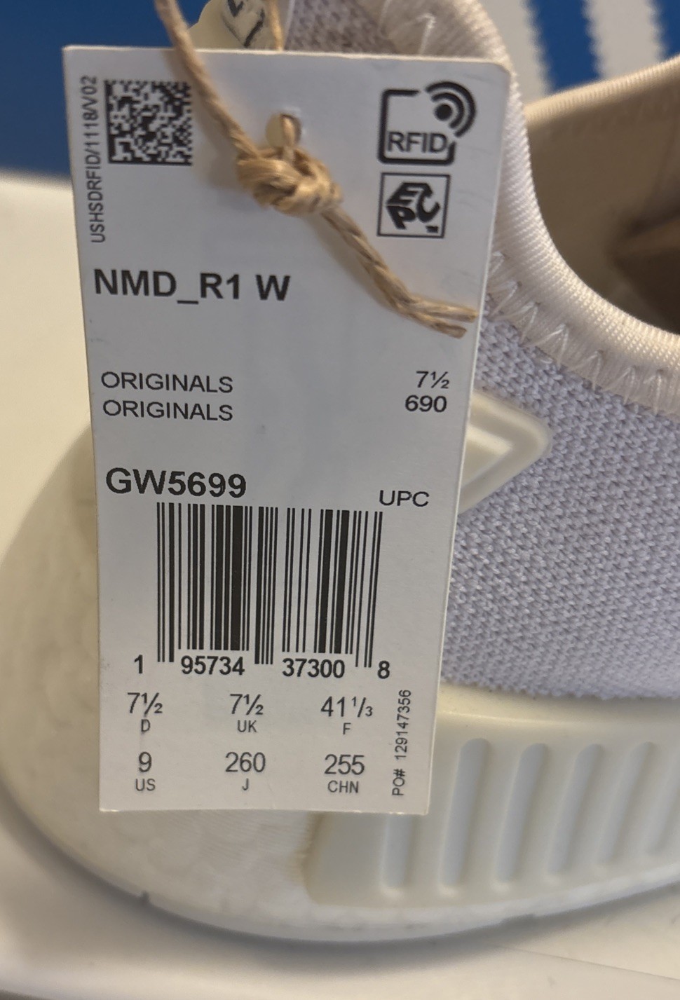 adidas NMD_R1 White Women Sneakers GW5699, Size 9 NO BOX – NEW