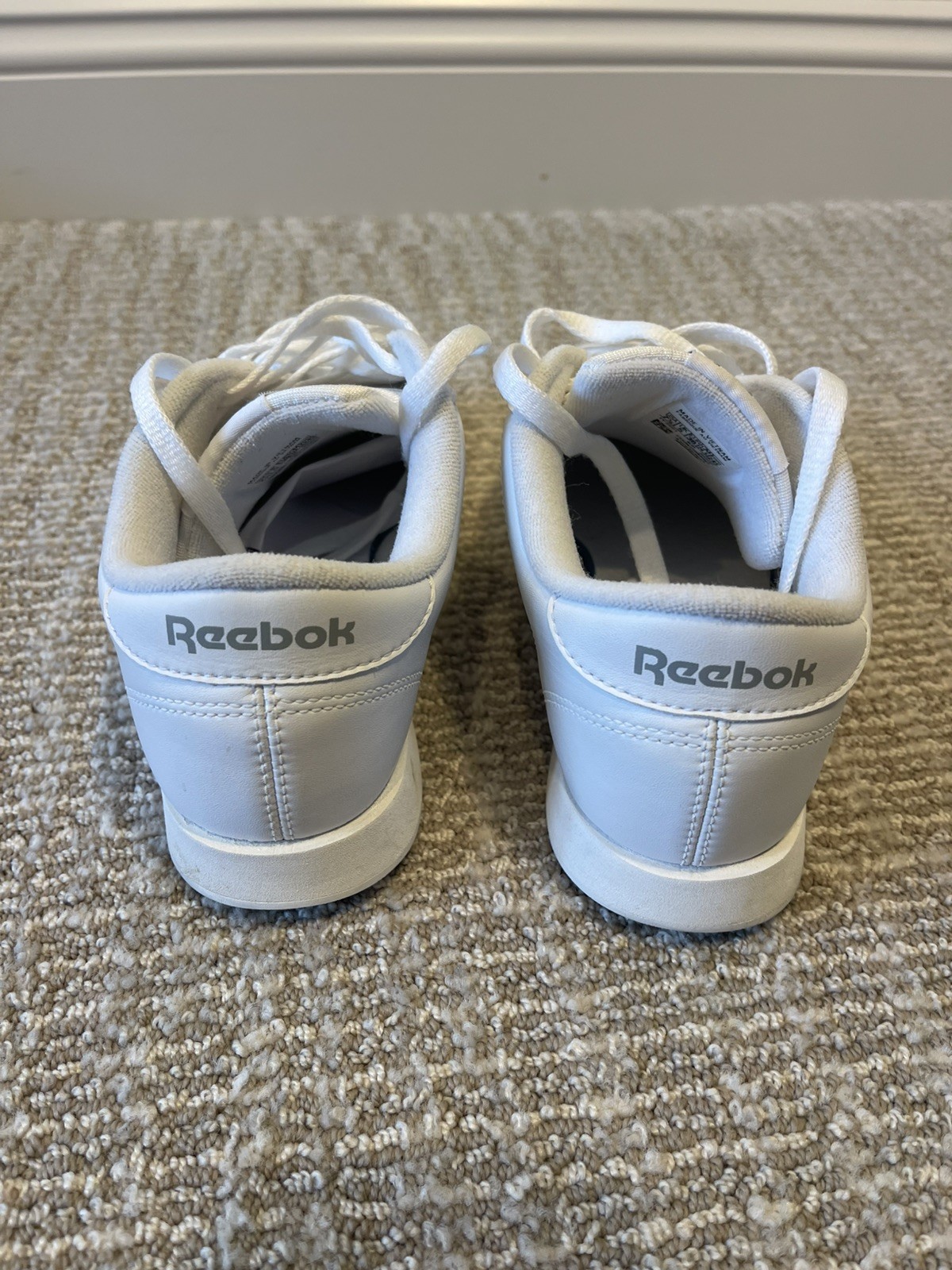 Reebok Classic Princess Shoes Womens 7 White Leather Retro Dance Sneakers