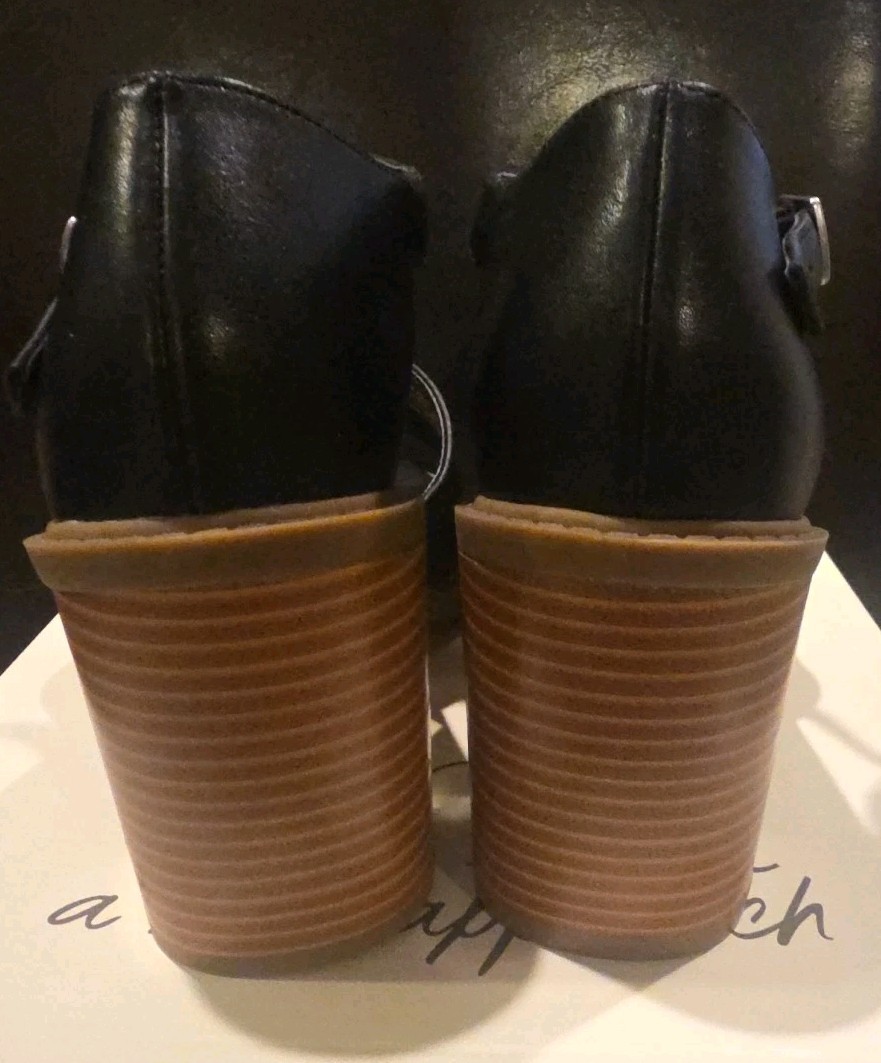 ANA Pixley Black & Brown Chunky Sandals Women’s Size 9.5M – New in Box