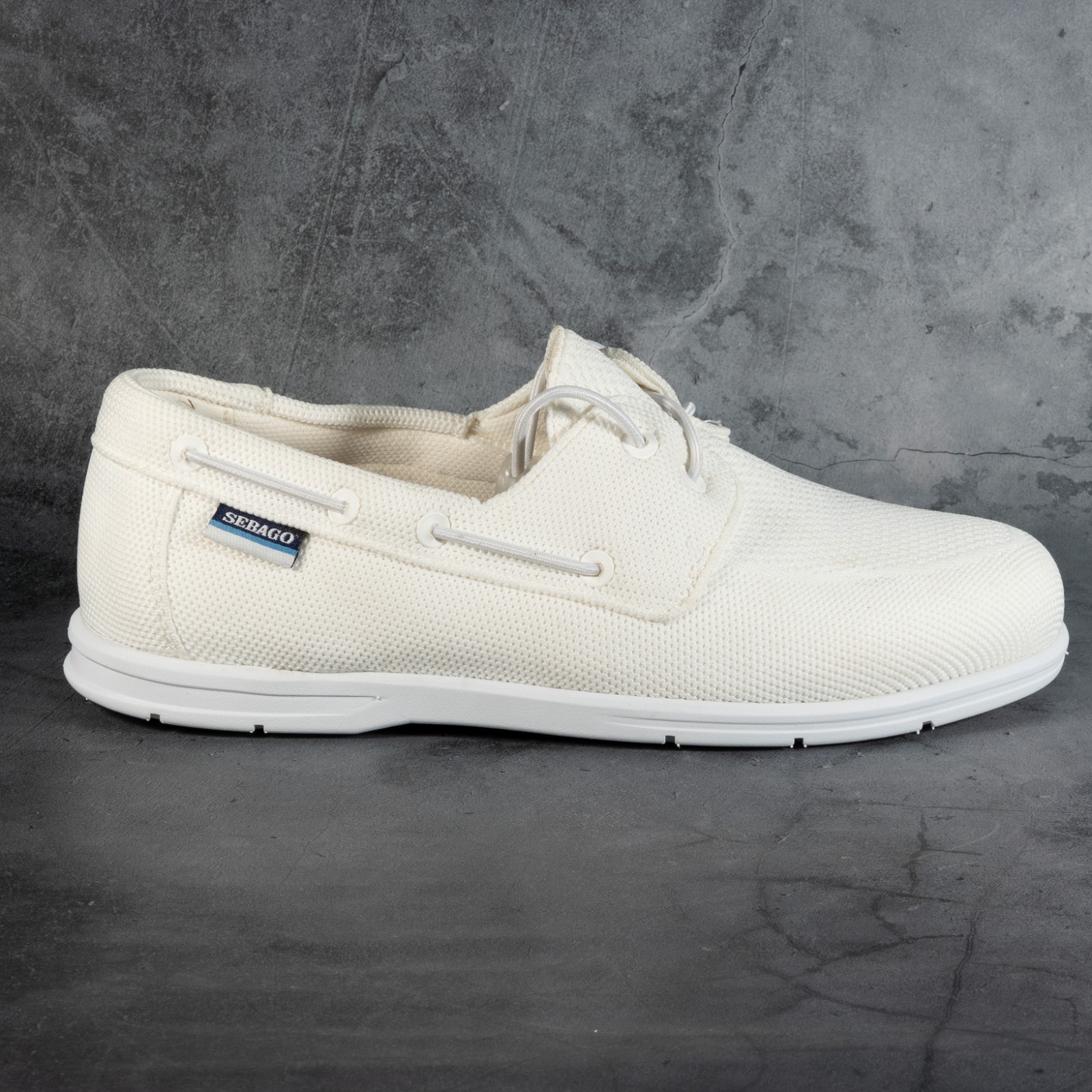 SEBAGO Monterey Textile Boat Shoes Color White Color Womens Size 8.5