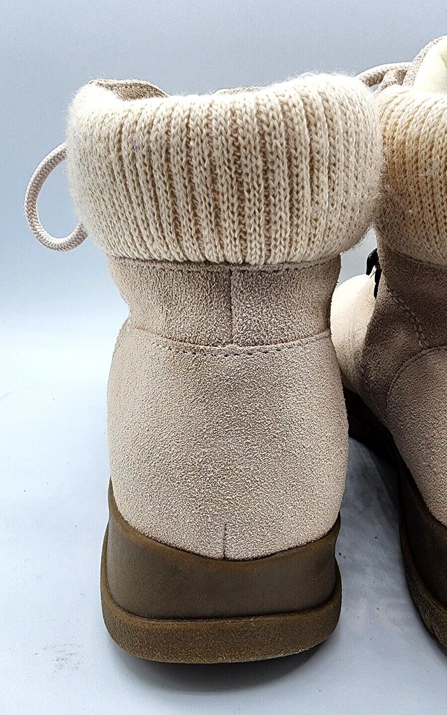 Wanderlust Ankle Boots Boston Winter T10459 Beige Suede Hiking Granolagirl 8.5 W