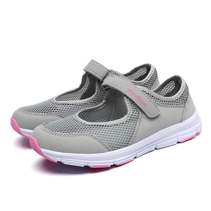 Women’s shoes breathable summer shoes mesh casual Hook and Loop shoe