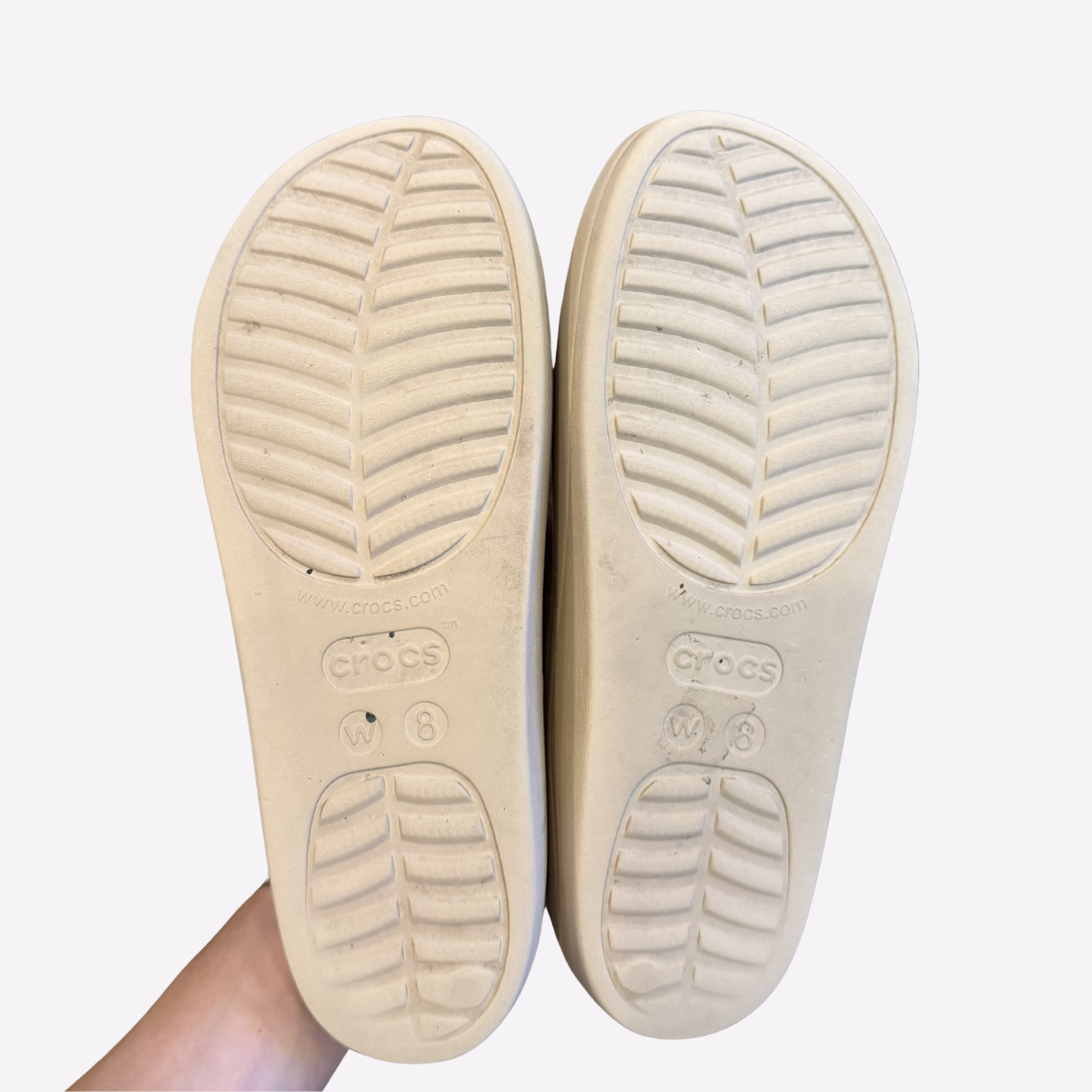 Crocs Unisex Baya Slide Sandals Winter White Womens Sz 8/Mens Sz 6 Flip Flop