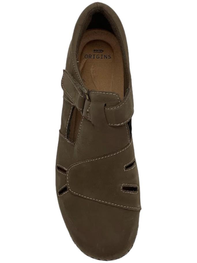 Earth Origins Leather Adjustable Slip-Ons Penny Mushroom