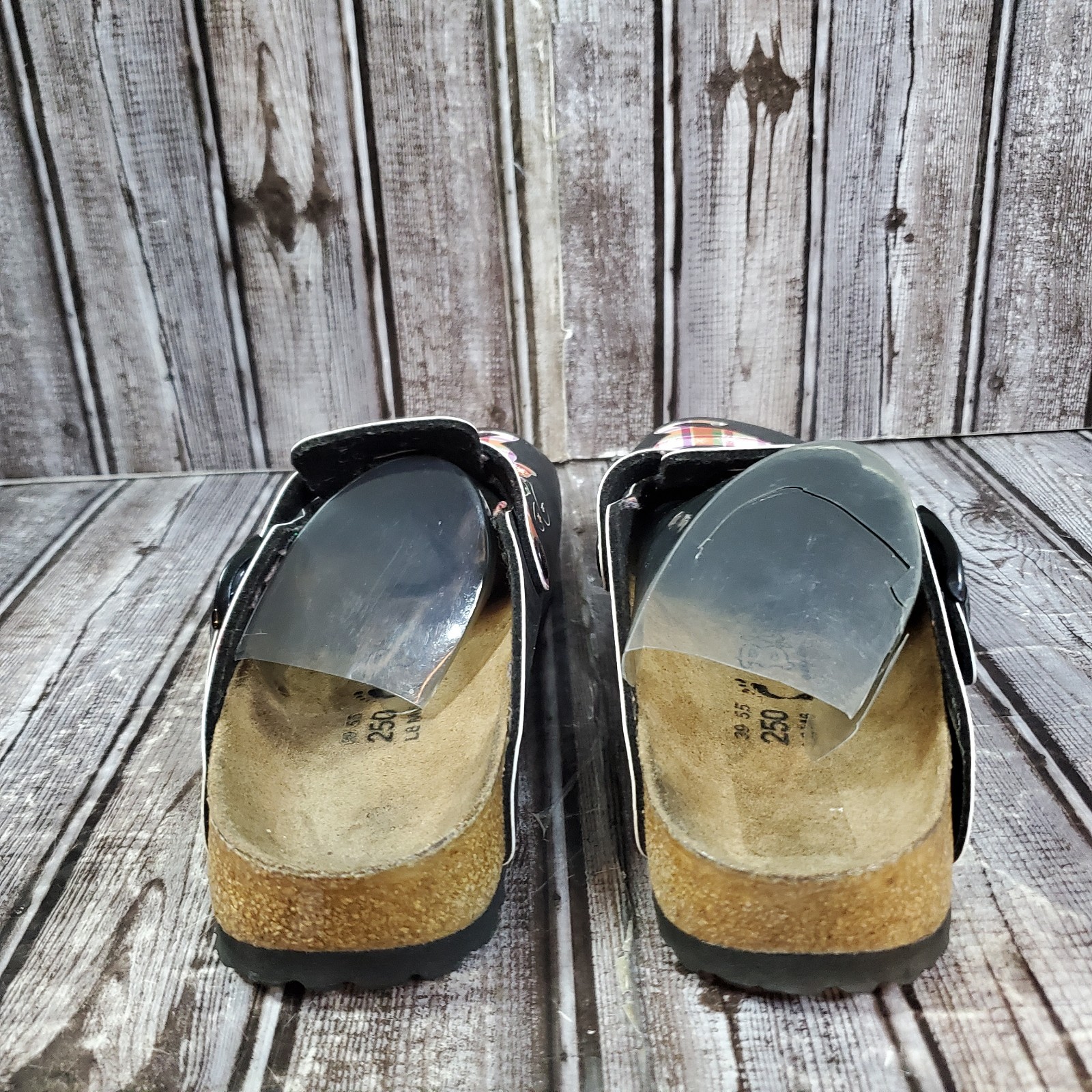 Birkenstock Birki’s Unisex Woodby Black Plaid Reindeer Graphic Clog Size 39 W8
