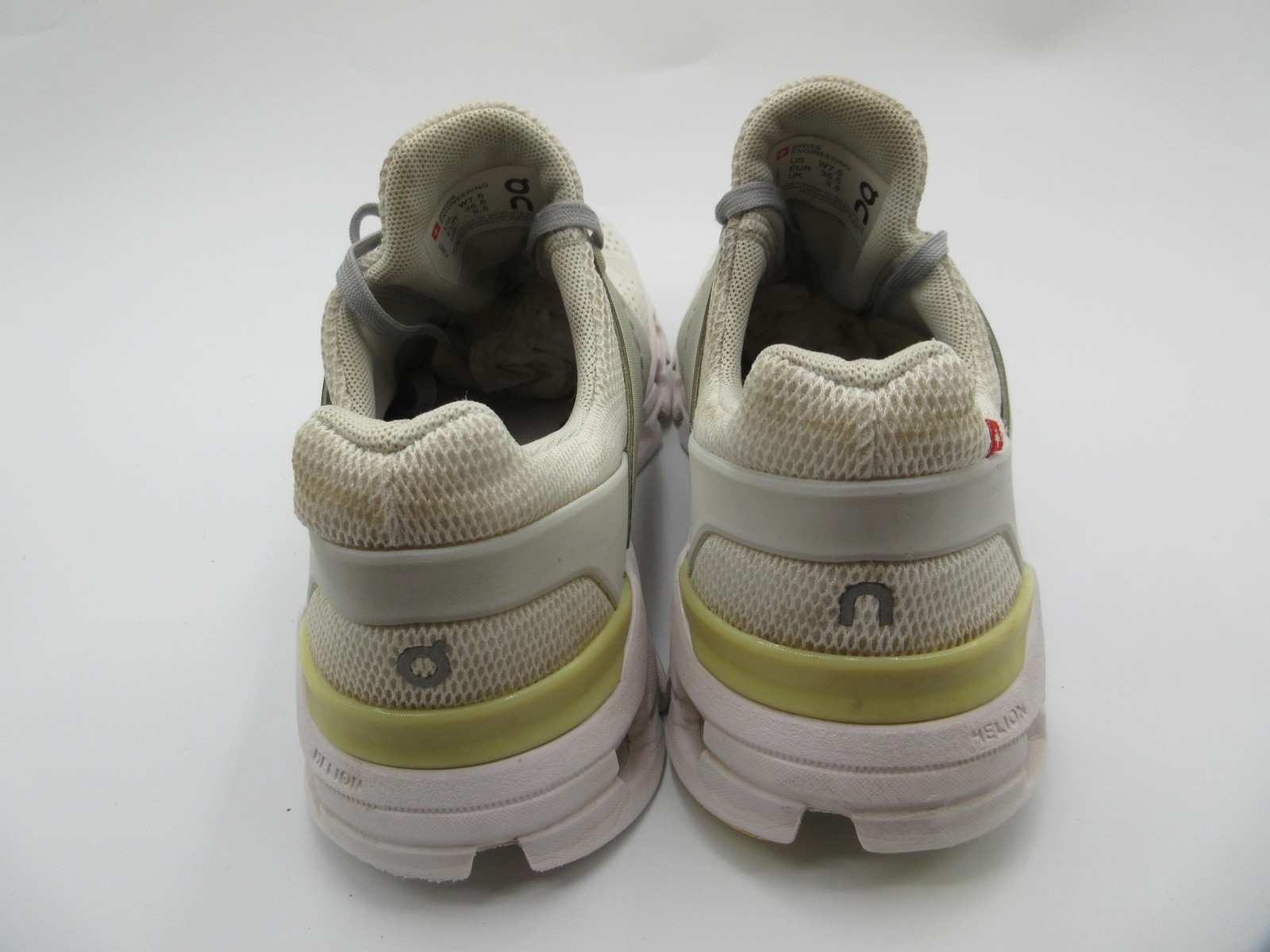 On Running Cloudswift Shoes Womens Size 7.5 Beige Gray Lime Sneakers CloudTec