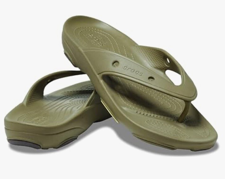 NWT Crocs Classic All Terrain Flip Sandal Olive Aloe Men 8 Women 10