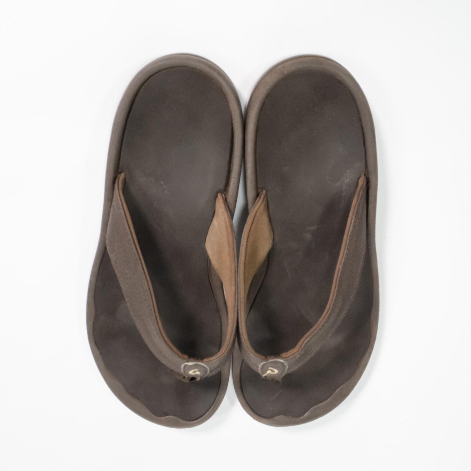 Olukai Ohana Dark Java Brown Comfort Thong Flip Flop Beach Pool Sandals Womens 7