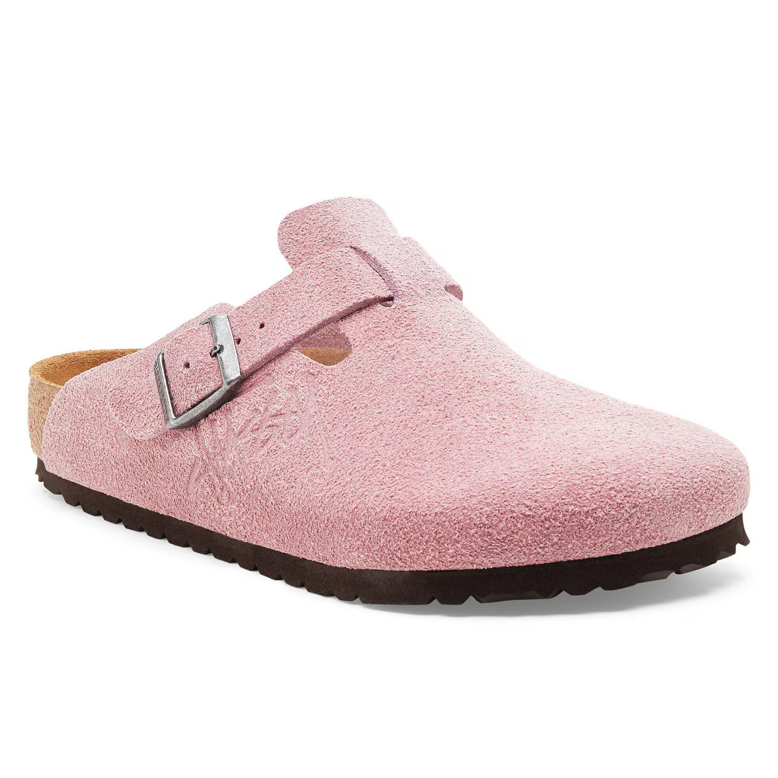 Birkenstock Boston Stüssy x Dusty Pin Suede Footbed Slip-Ons Clog Unisex EU37-45