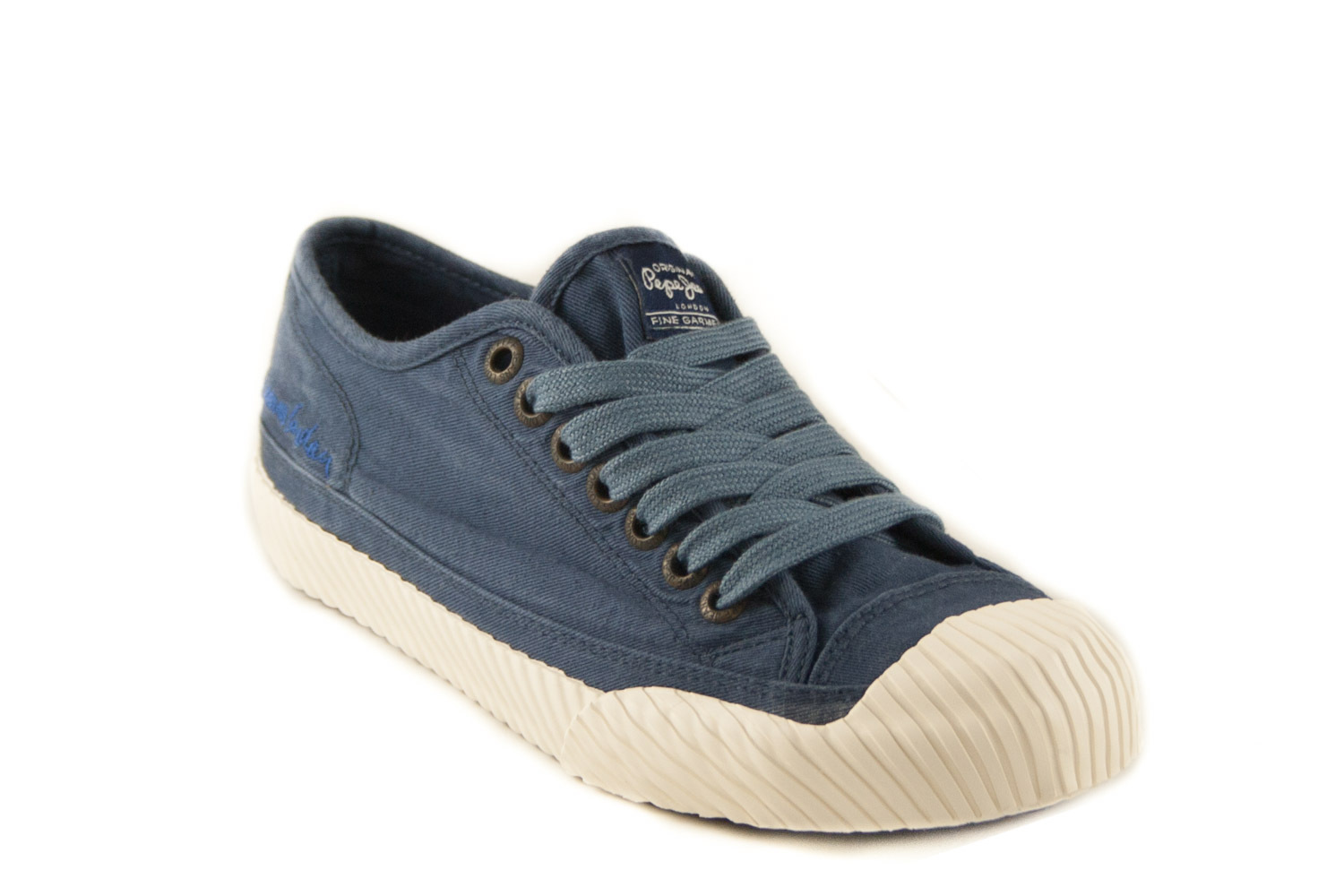 PEPE JEANS SAIGON LOW [SIZE 36 / 37 / 38 ] WOMEN’S CANVAS SNEAKER BLUE NEW & ORIGINAL PACKAGING