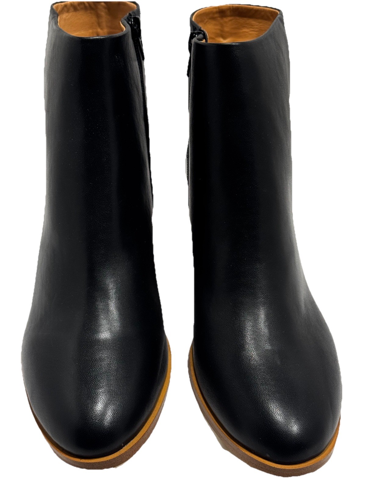 J.CREW $188 Women’s BLACK Faux-Leather Heeled Going Out Zipper Ankle Boots 10 M