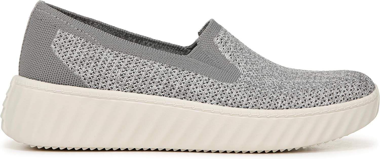 Bzees Women’s Wednesday Modern Graphite Heathered Slip-On Sneakers NW/OB 7.5M