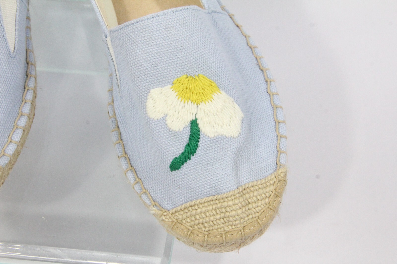 Joules Shelbury Espadrille Flat sz 9 Women NEW Daisy Flower Shoes Novelty print