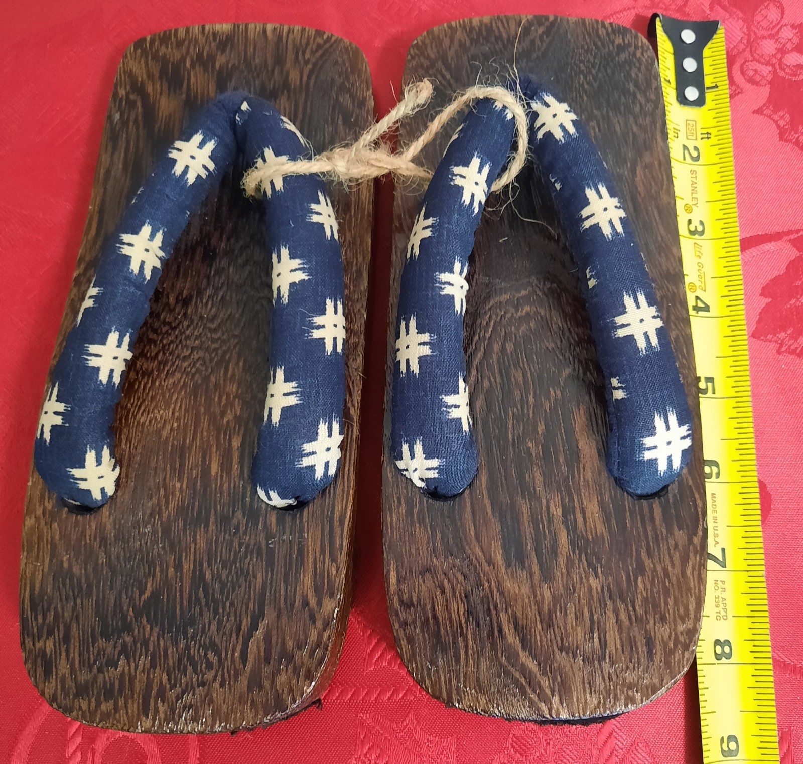 Women’s Size 4-4.5 Paulownia Wood Japanese Geta Sandals~8 1/4″ (21.5 cm) EX COND