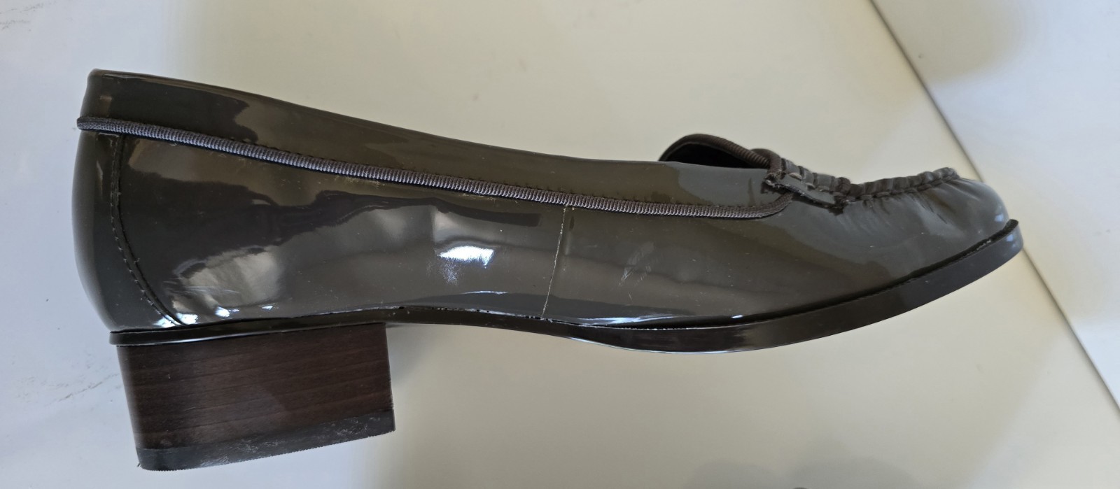 Lauren Ralph Lauren Penny Loafers Brown Gray Patent Leather Women’s 9