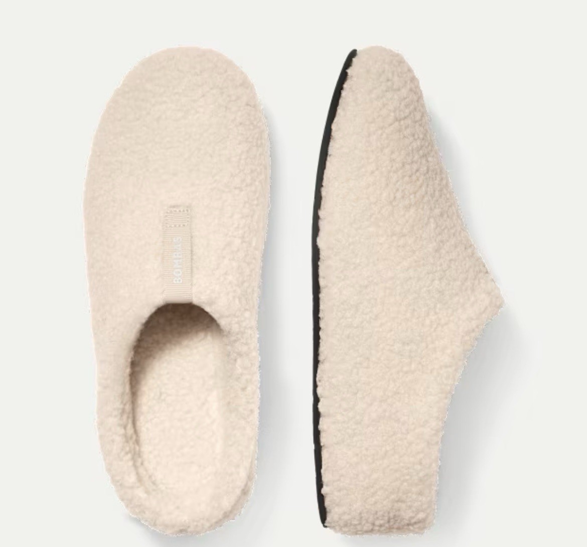 BOMBAS Women’s Sunday Slipper Cream Sherpa Sz 8 New Without Box