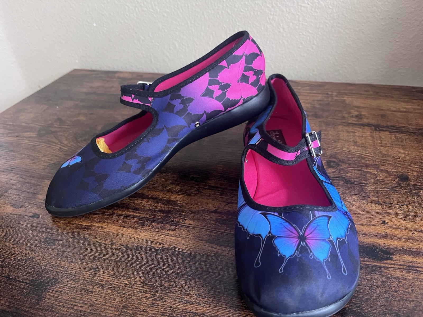 Hot Chocolate Design Butterfly Mary Jane Sz 7 Chocolaticas Flat Shoes 00s Y2k