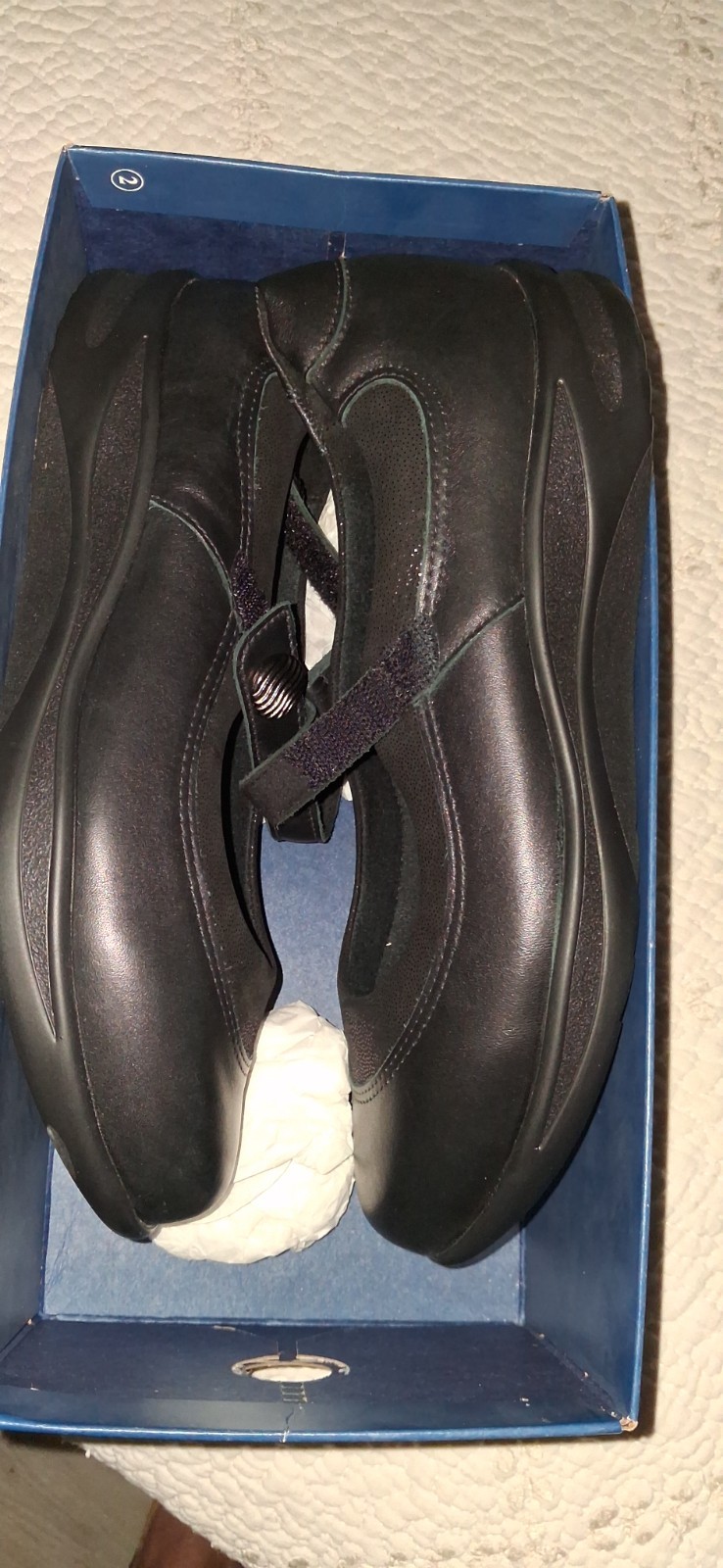 SAS Step Out NEW Womens 9.5W Wide Black Leather Mary Jane Shoes Comfort USA