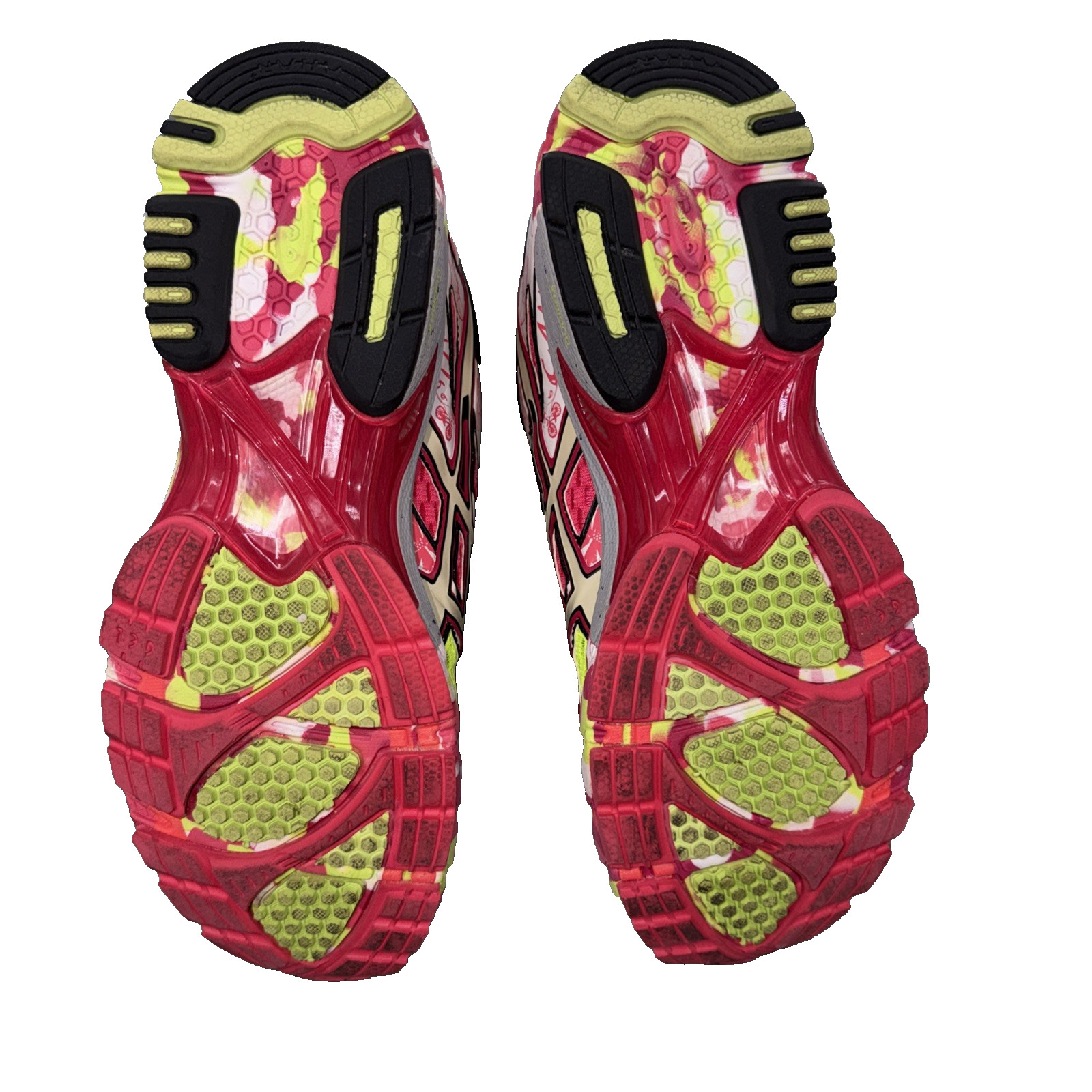 ASICS Gel Noosa Tri 6 W Size 8 Pink Lime Green Y2K Vintage Runner EUC T163N