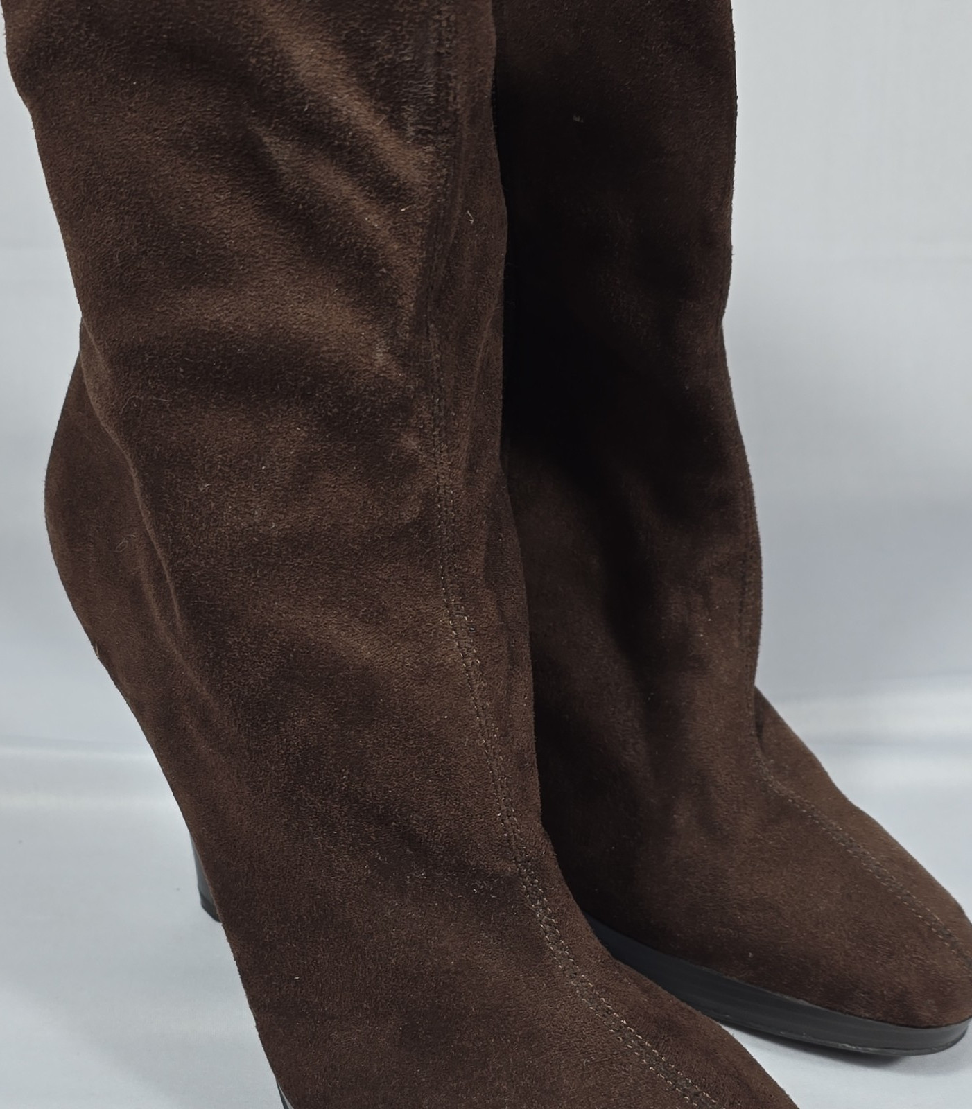 Isaac Mizrahi for Target Brown Fabric Knee High Boots Zip Comfort Women’s US 10
