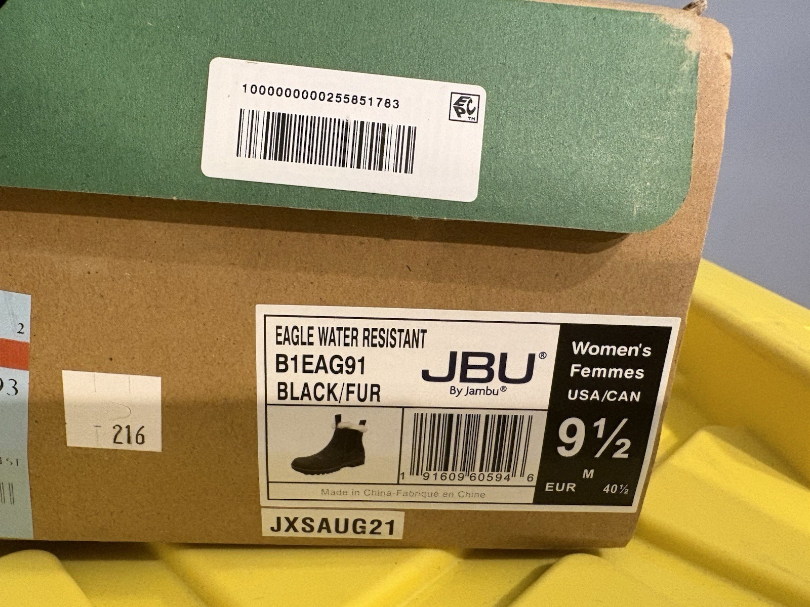 JBU Eagle Water-Resistant Vegan Leather Ankle Boots Women’s US 9.5 M Black