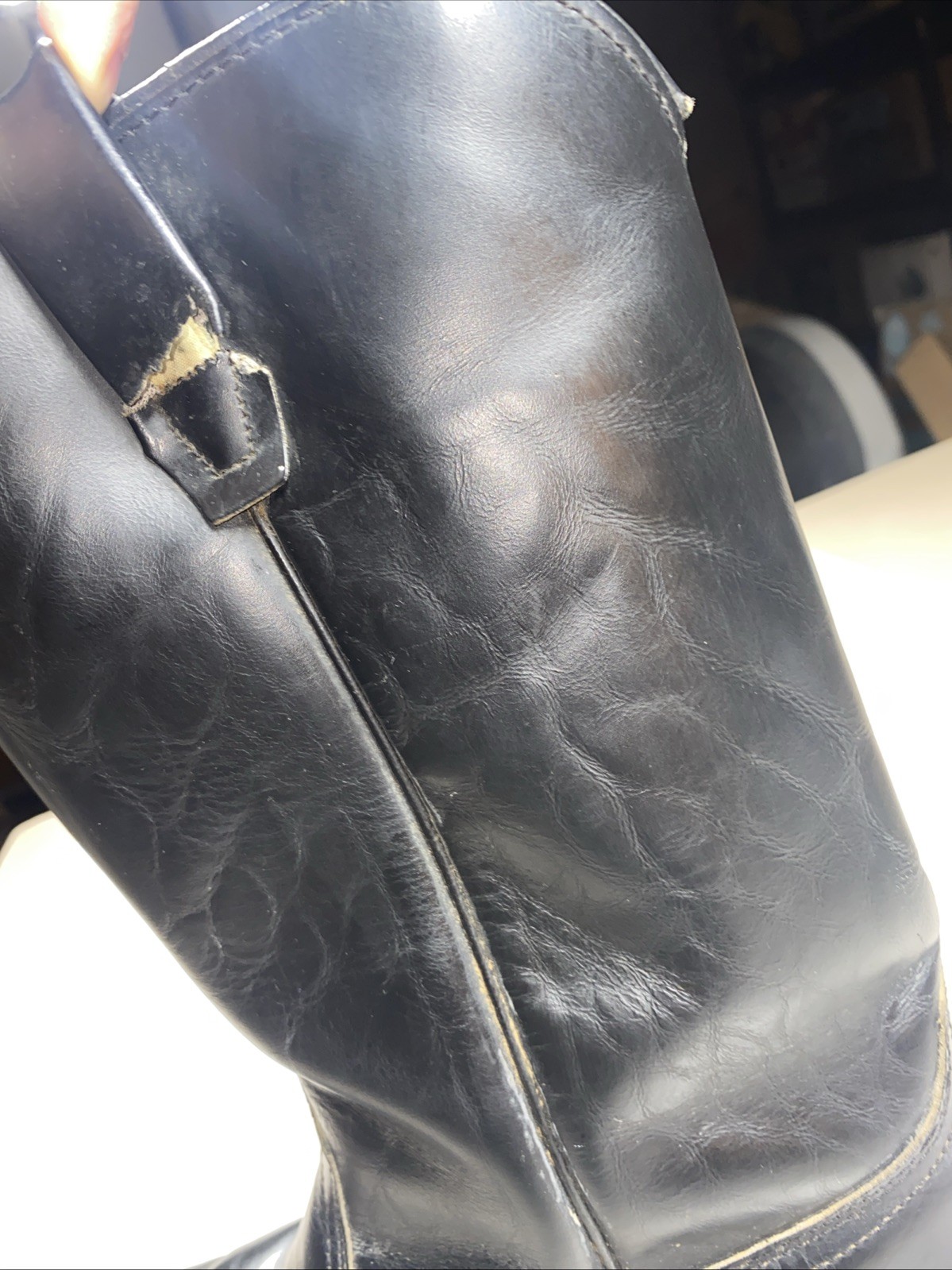 VTG Women’s Wrangler Black Cowboy Boots Size 8.5 M MADE IN USA See description