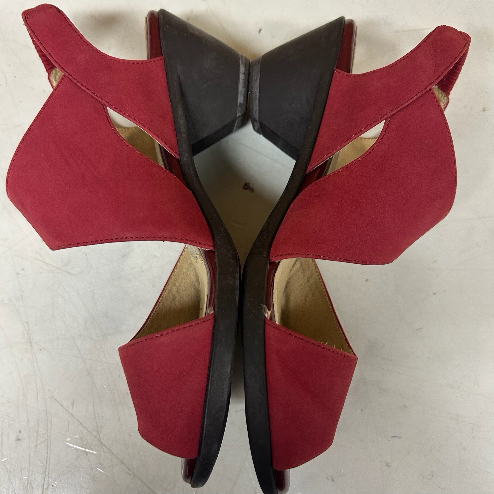 fitfit Women’s Open Toe Slingback Sandals Burgundy Size 24.0cm Comfort