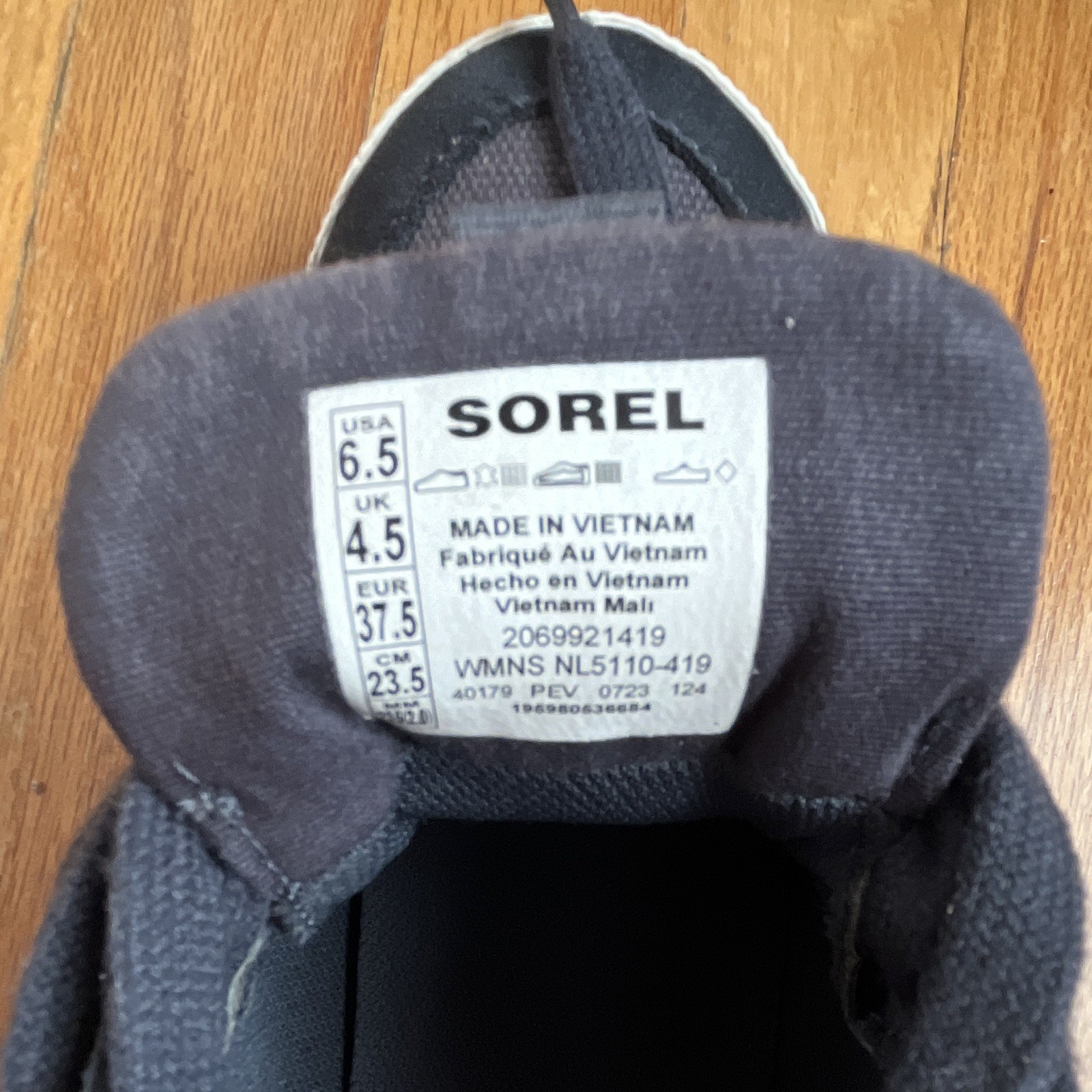 SOREL Women’s Black Low Top Lace-Up Sneakers Solid Activewear Casual
