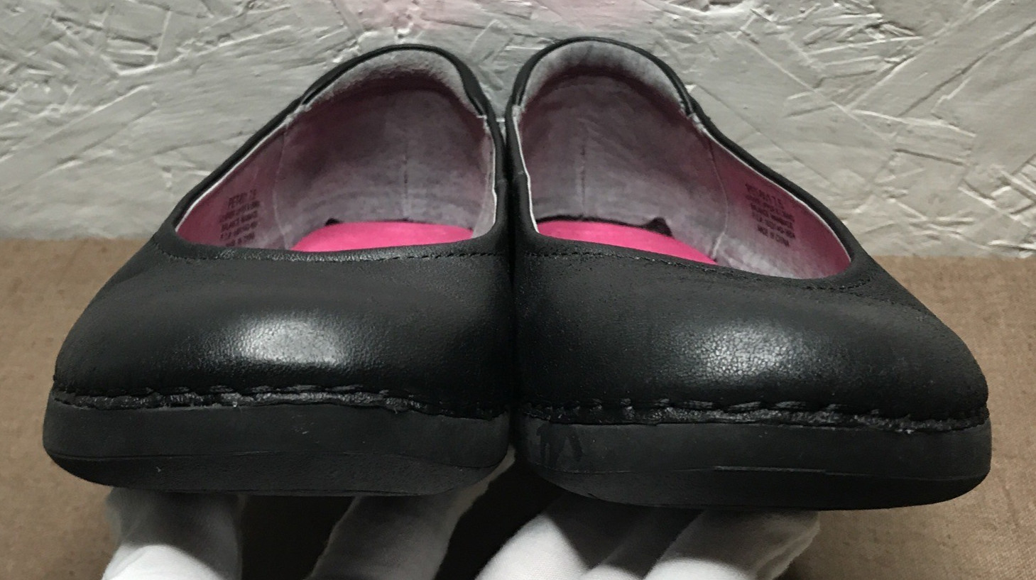 *See Description Alegria Petal Women’s Ballet Flats Black Leather Shoes Size 7.5