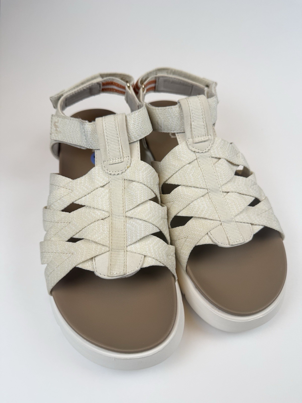 Ryka Blissful Adjustable Sport Sandals Women’s Size 8.5 Cream Comfort Platform