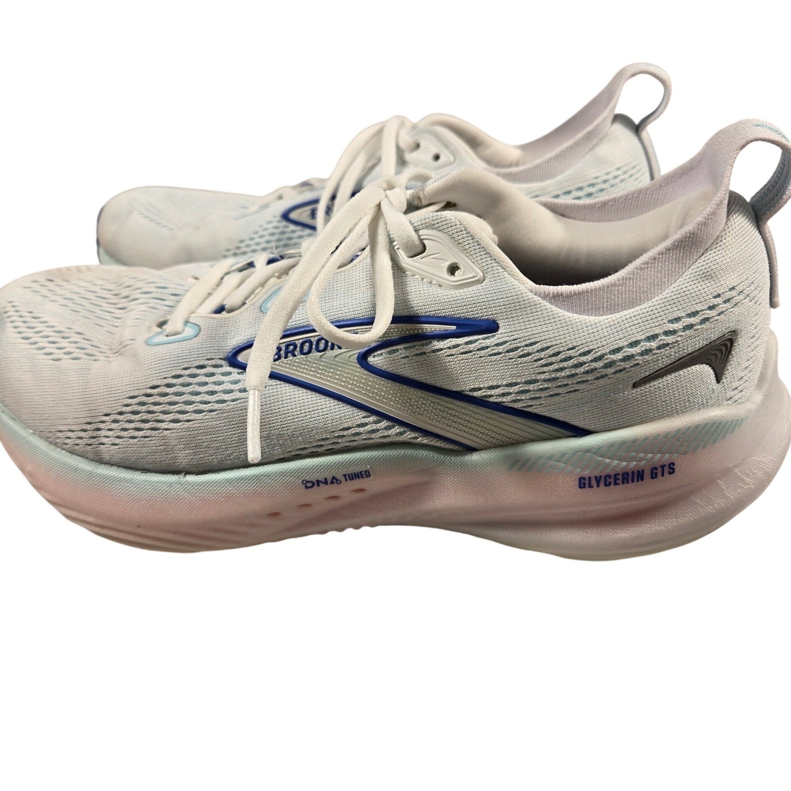 Brooks Glycerin GTS 21 Running Shoes Womens Blue White DNA LOFT v3 Support